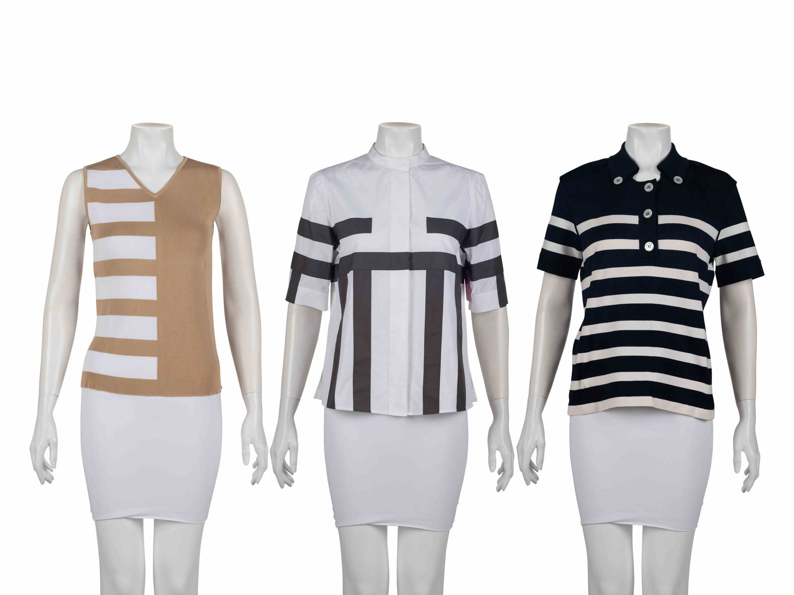 Three Striped Tops: One Chanel, One Akris, One Oscar de (1 of 3)