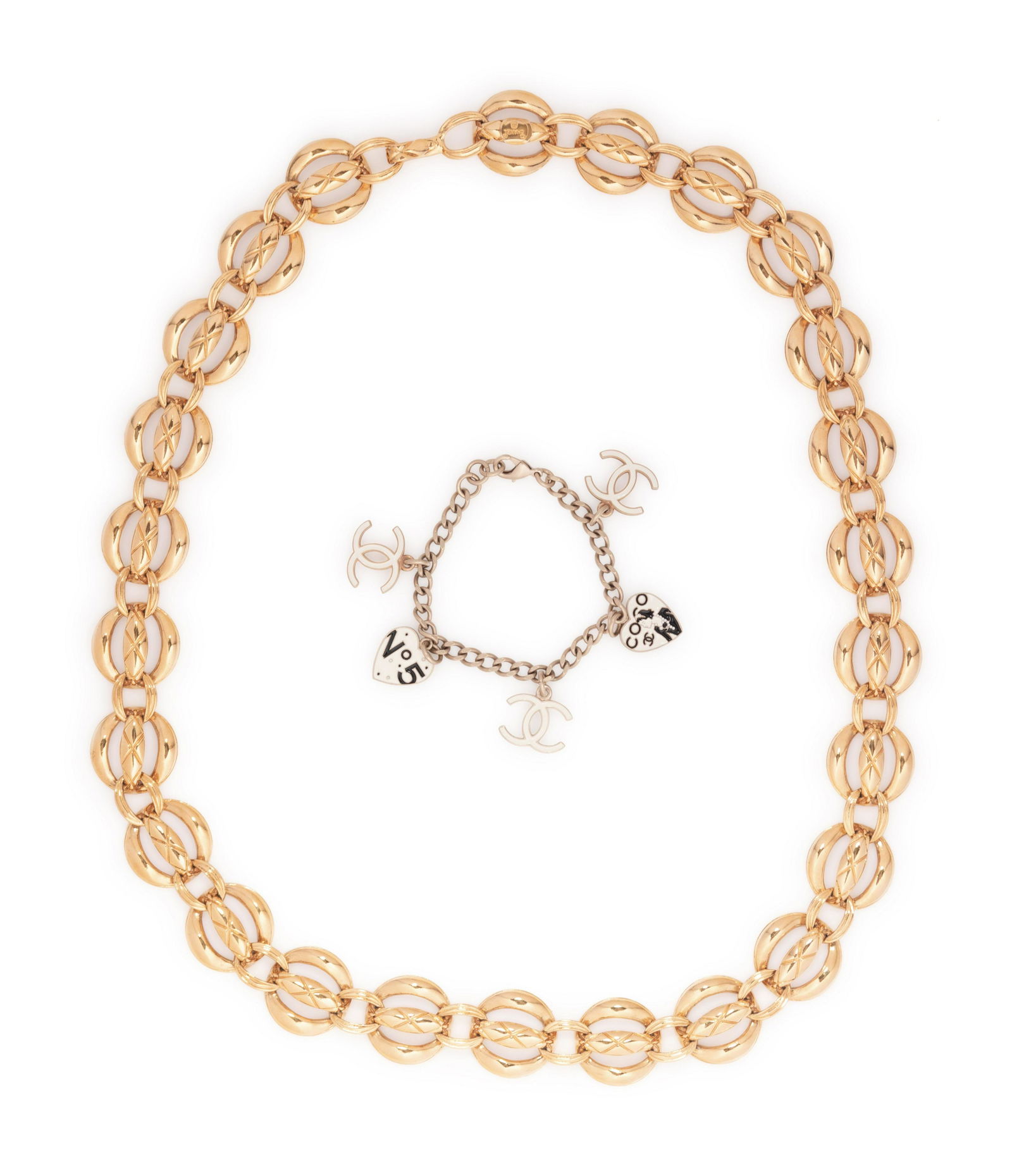 Two Chanel Pieces: One Bracelet, One Belt, 1990-2006 (1 of 6)