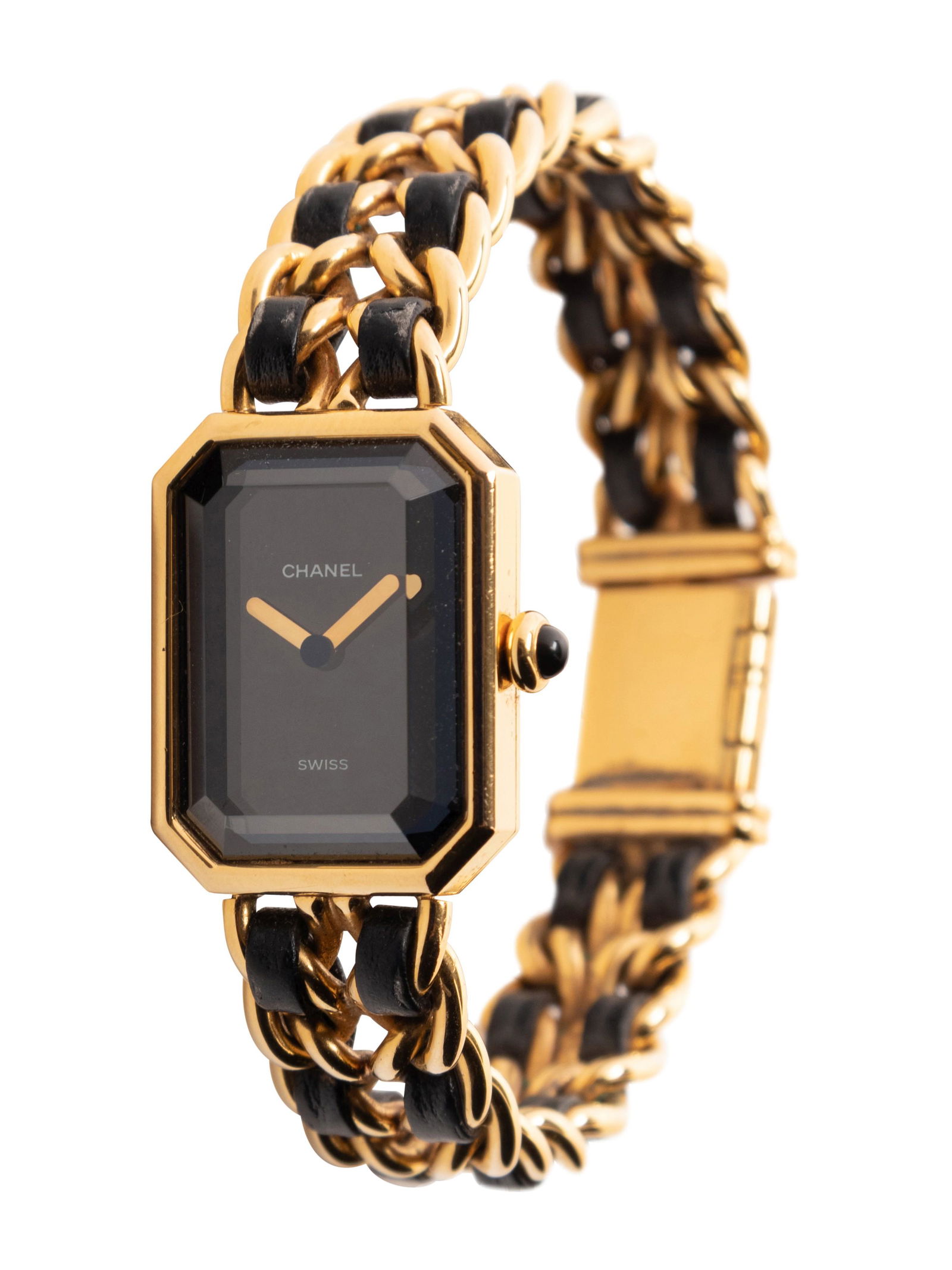 Chanel Gold Plated Chain and Braided Leather Watch, (1 of 3)