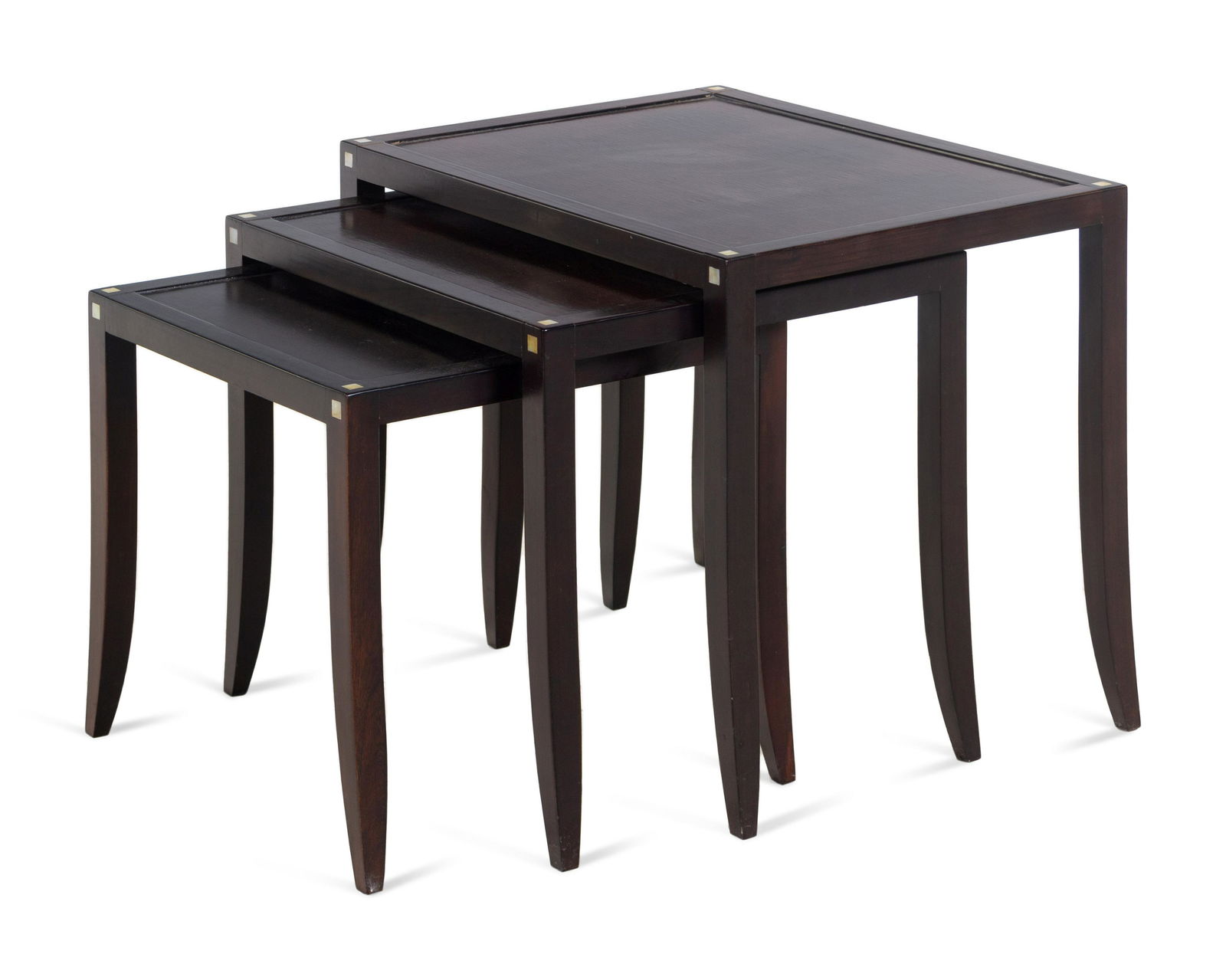 A Set of Three Mother-of-Pearl Inlaid Nesting Tables (1 of 2)