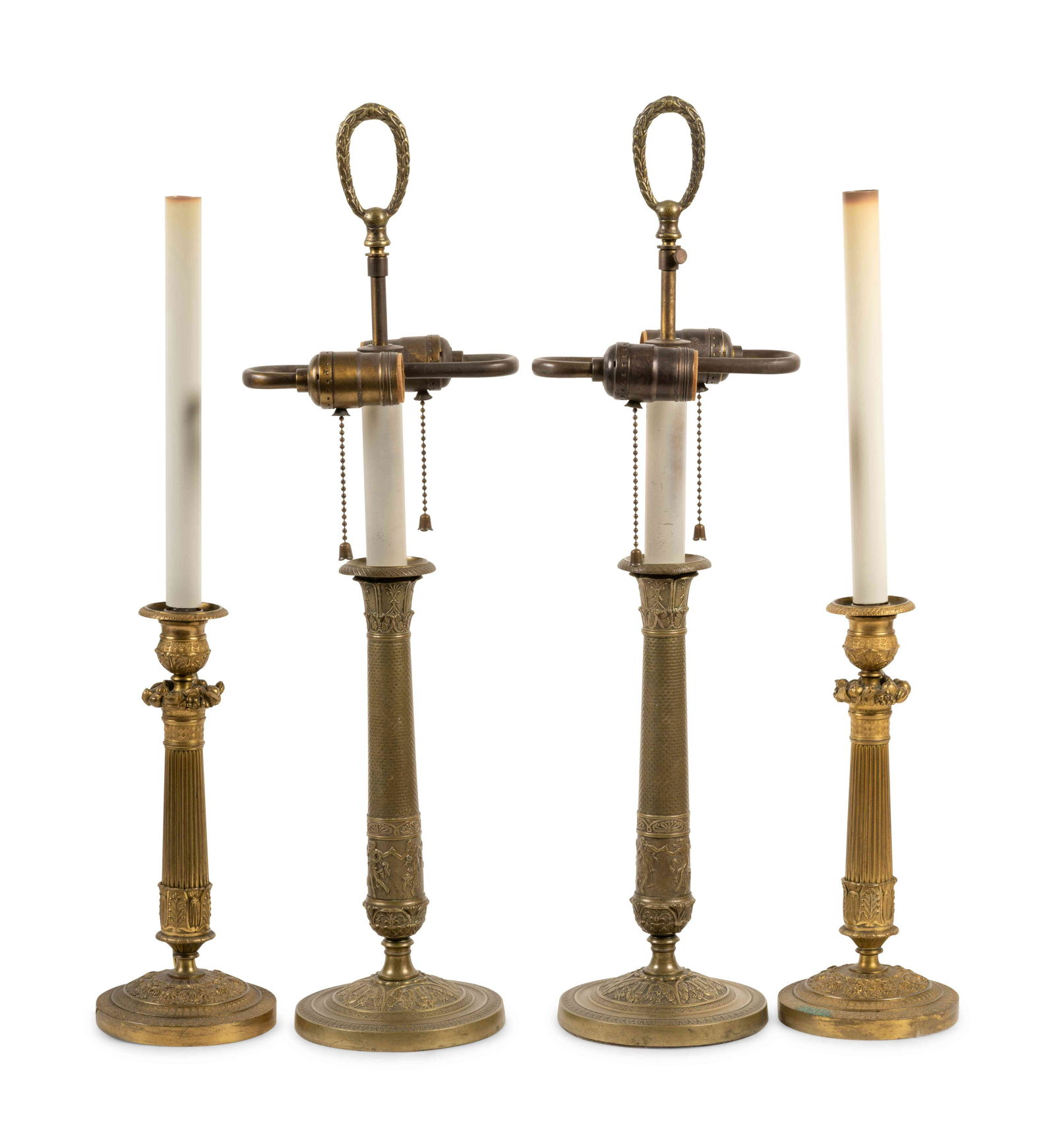 Four Empire Style Candlesticks (1 of 2)
