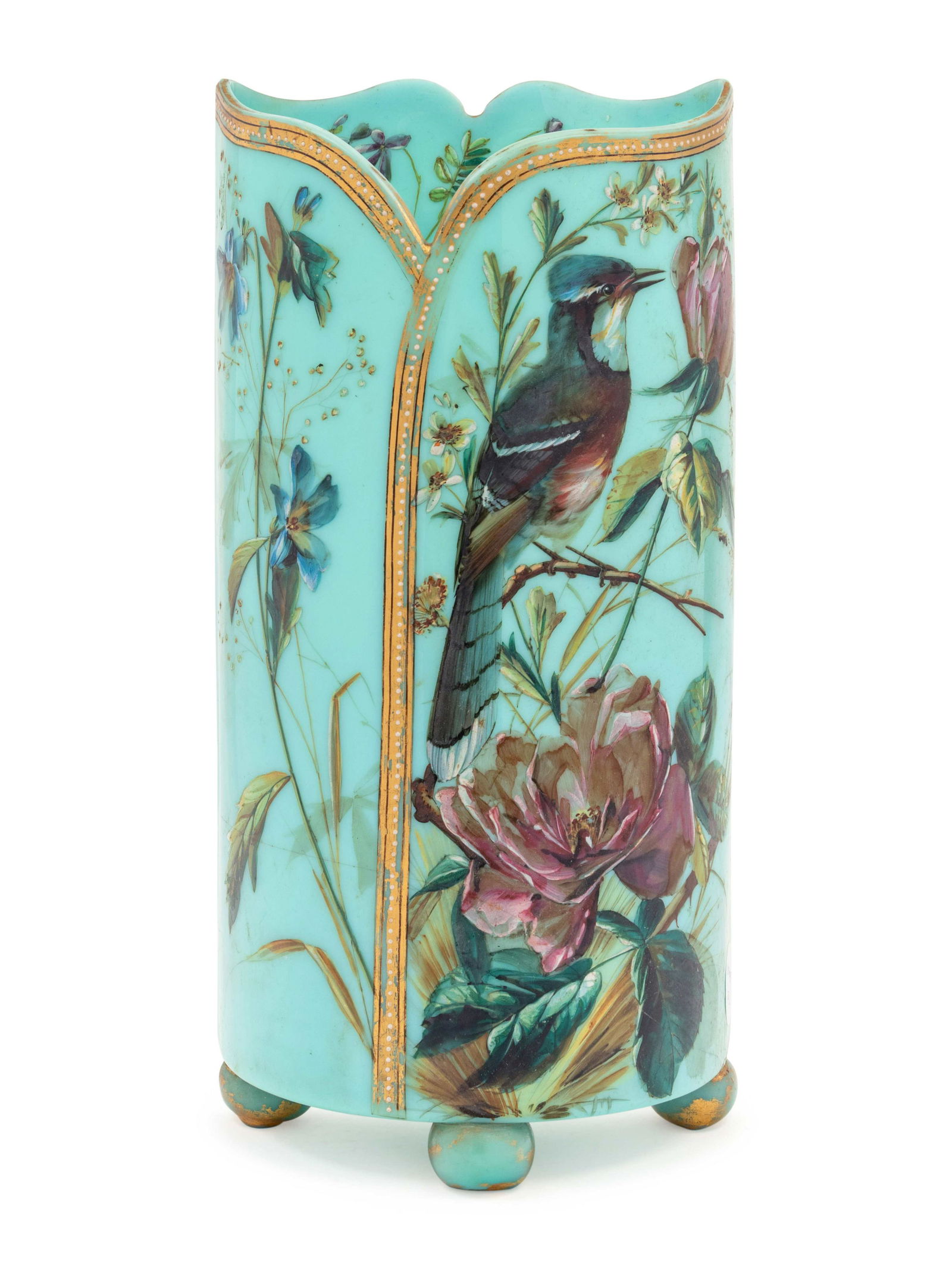 A French Painted Glass Vase (1 of 3)