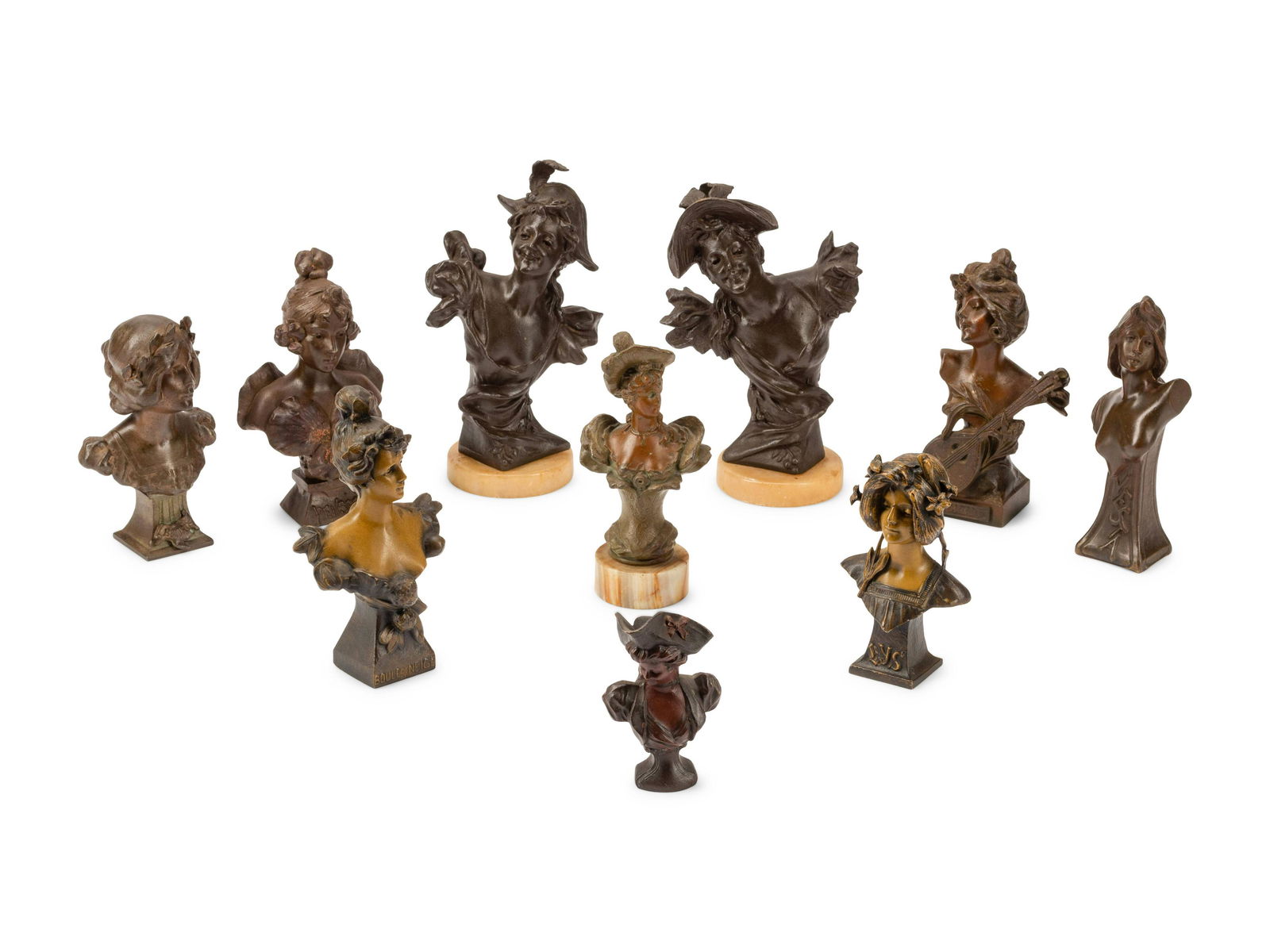 A Collection of French Art Nouveau Cast Metal Small (1 of 5)