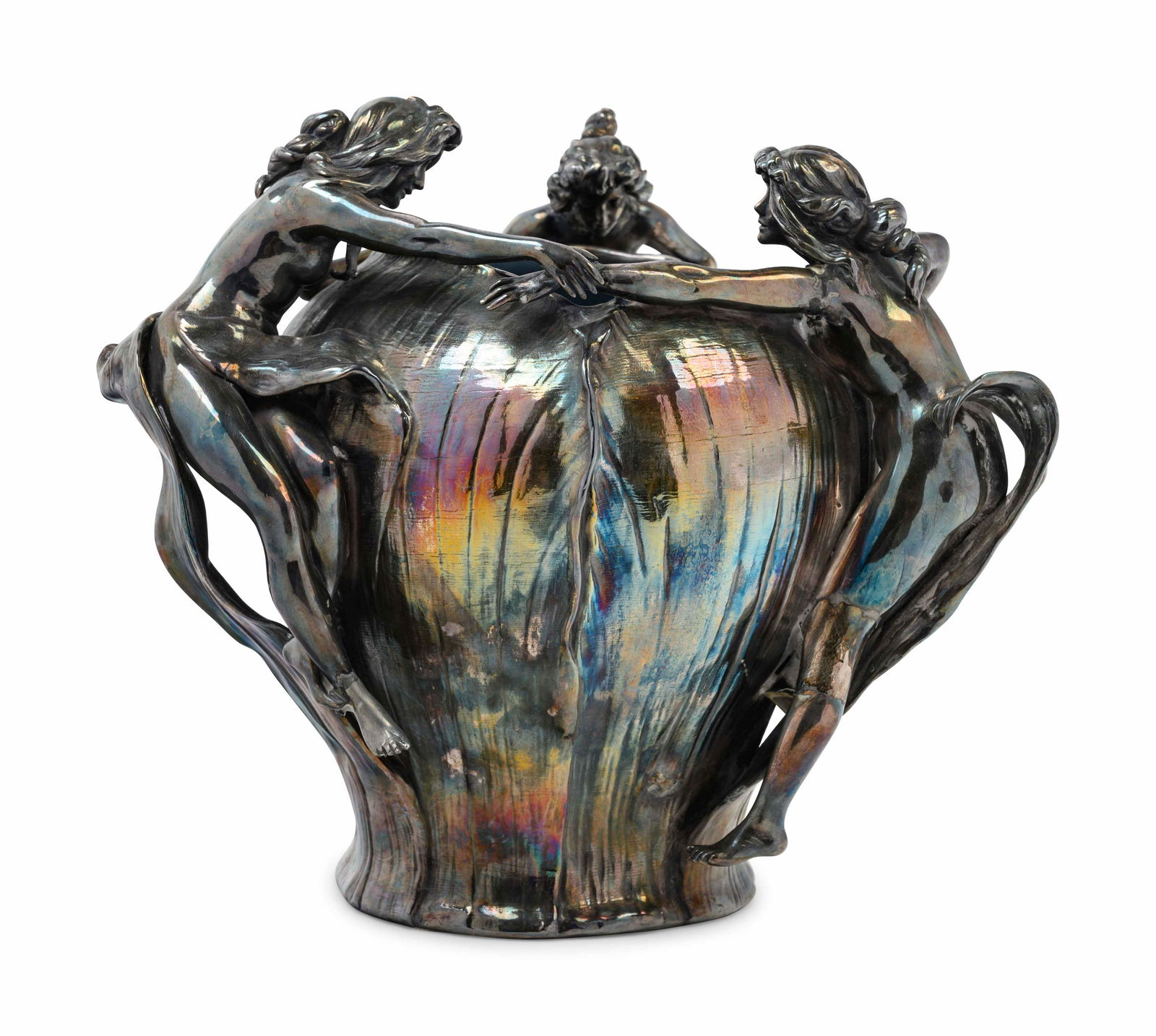 An Art Nouveau Silvered Vase (1 of 4)