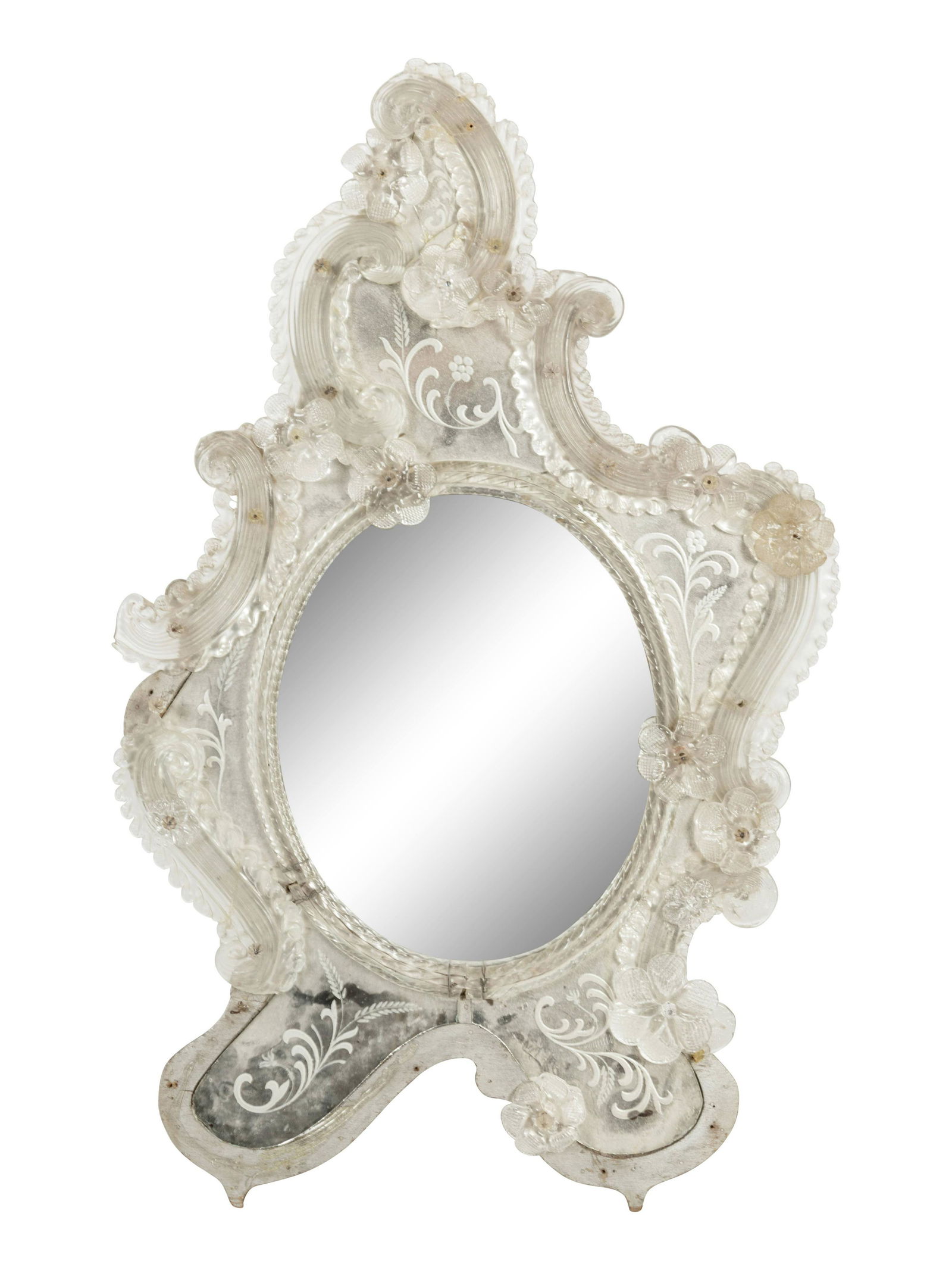 A Venetian Etched Glass Mirror (1 of 4)