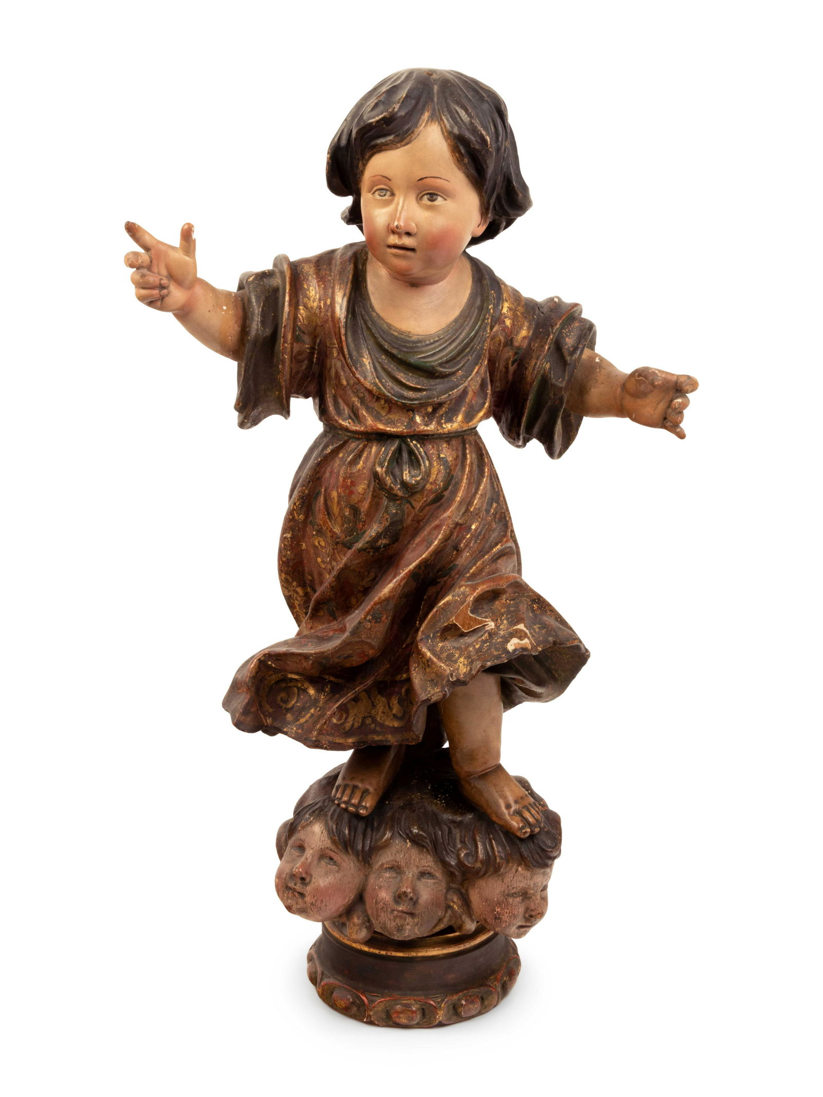 A Continental Parcel Gilt and Polychrome Decorated (1 of 3)