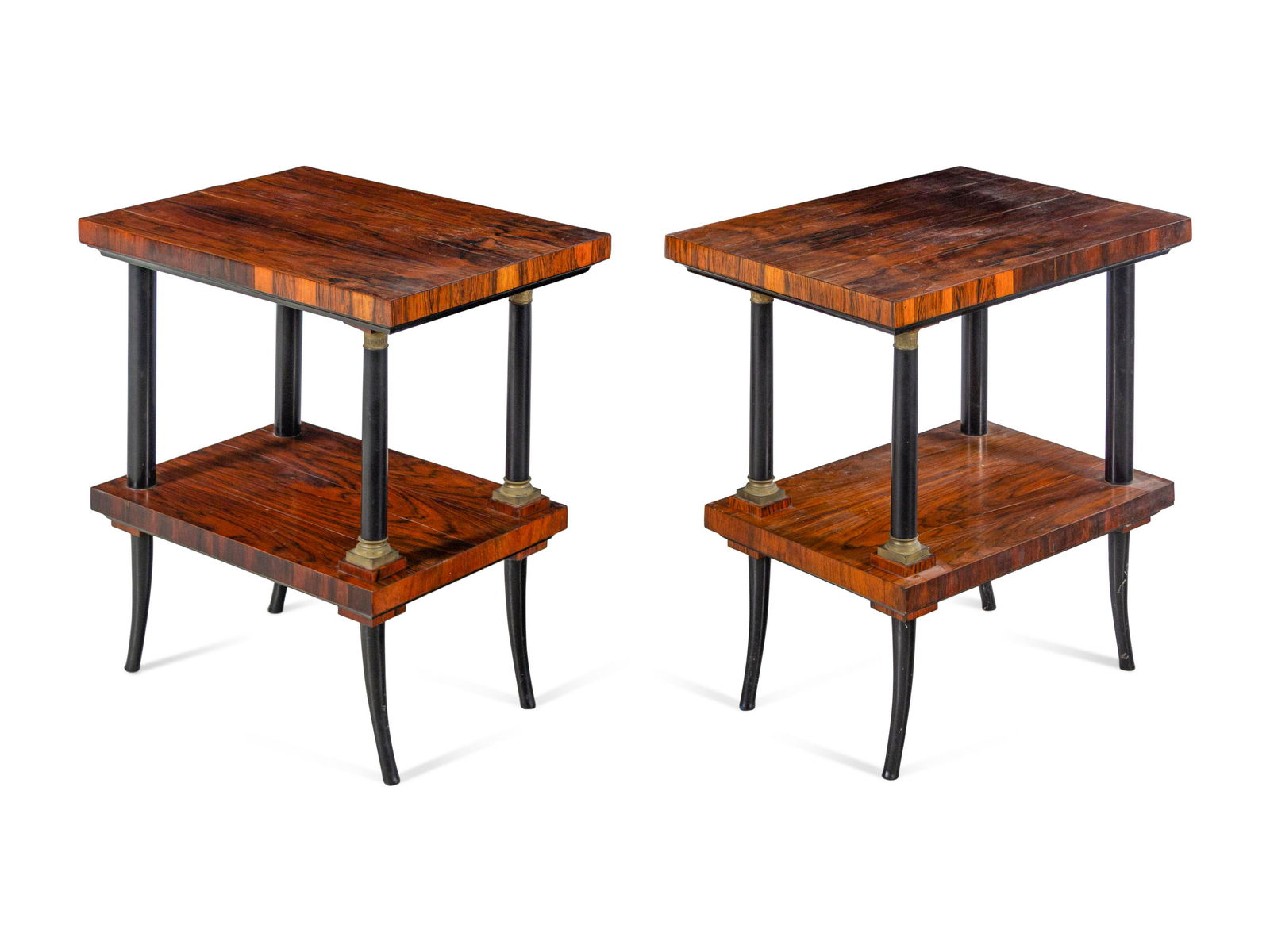 A Pair of Parcel Ebonized Rosewood Veneered Side Tables (1 of 2)