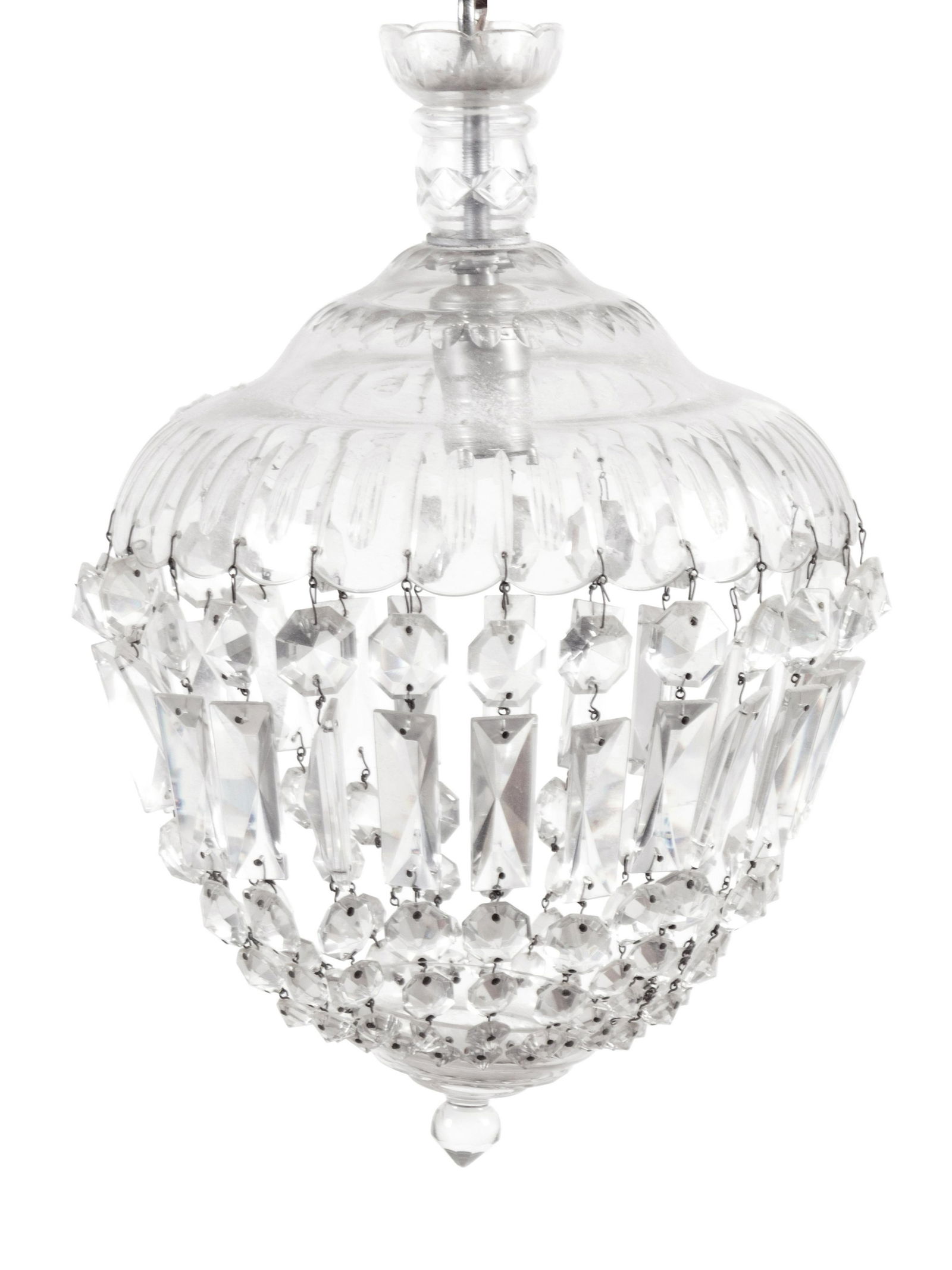 A Beaded Cut Glass Ceiling Fixture (1 of 4)