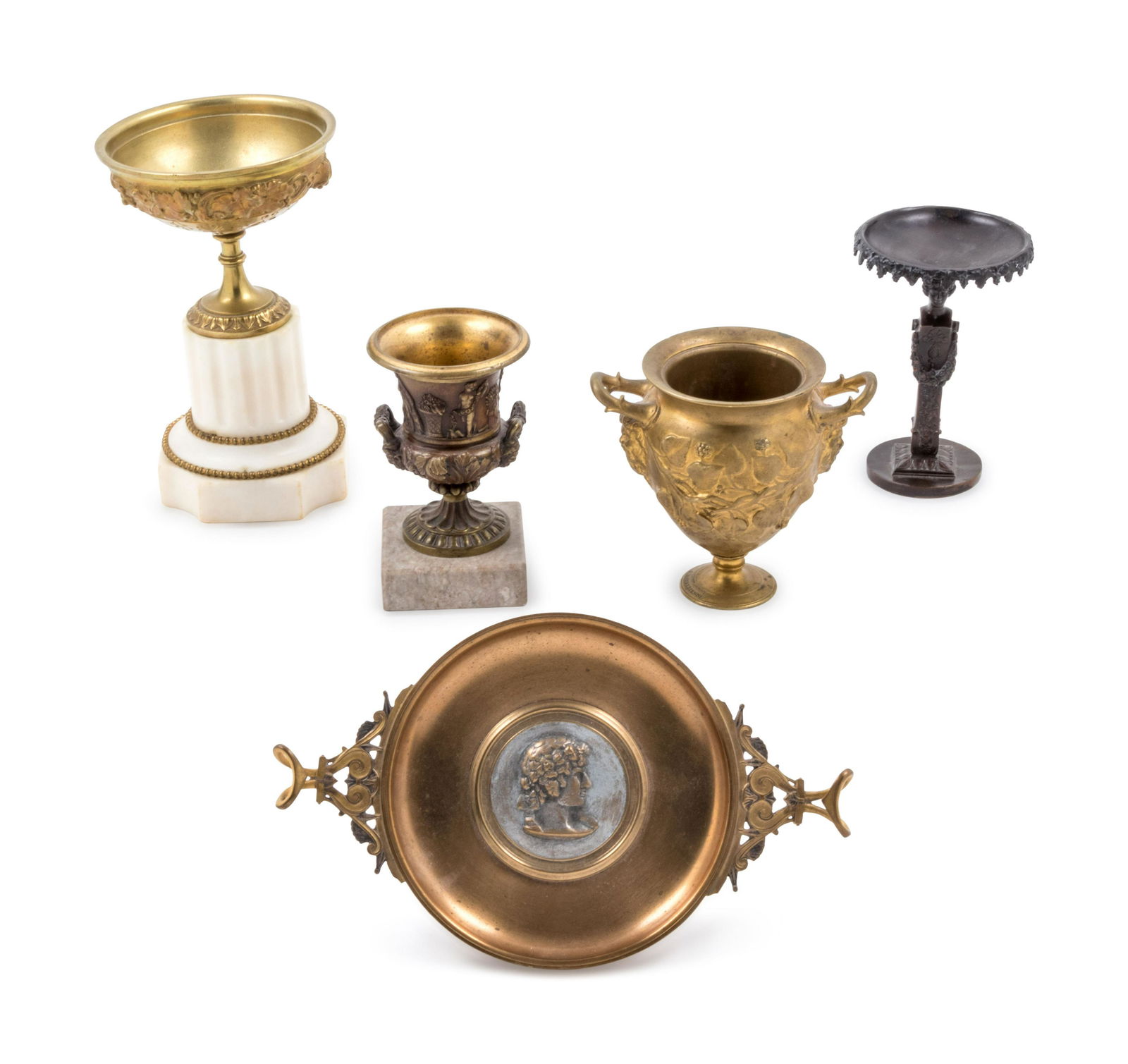 Five Neoclassical Gilt and Patinated Bronze Table (1 of 6)