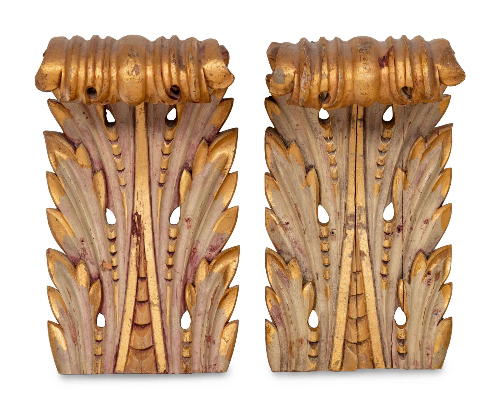 A Pair of Continental Painted and Giltwood Brackets (1 of 4)