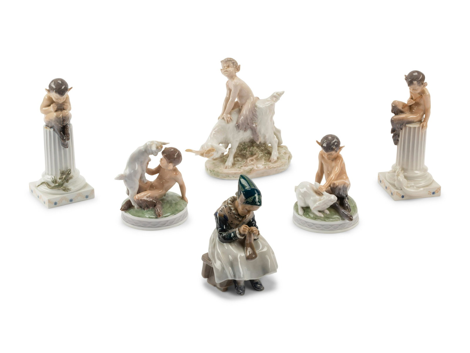 A Group of Six Royal Copenhagen Porcelain Figures (1 of 4)