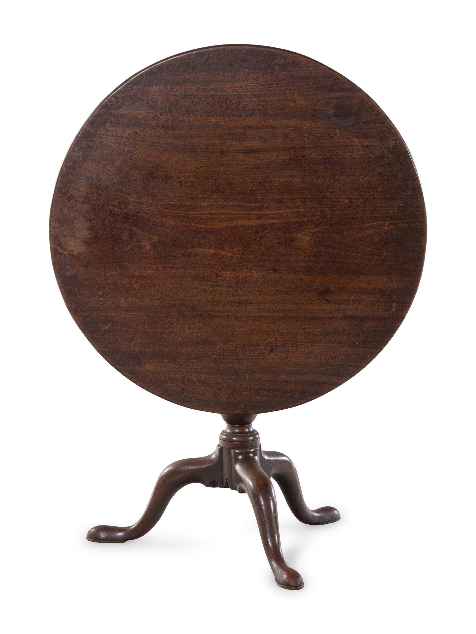 A George III Mahogany Tilt-Top Tea Table (1 of 1)