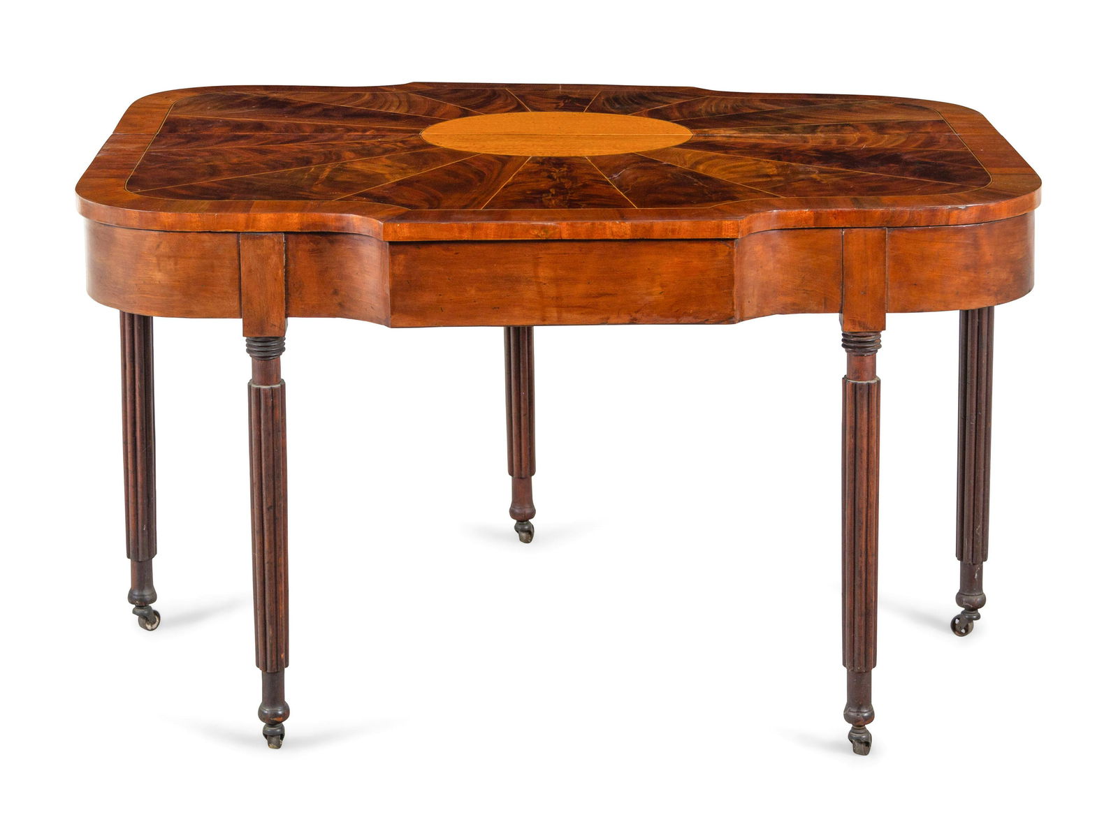 A Federal Inlaid Mahogany Game Table (1 of 3)