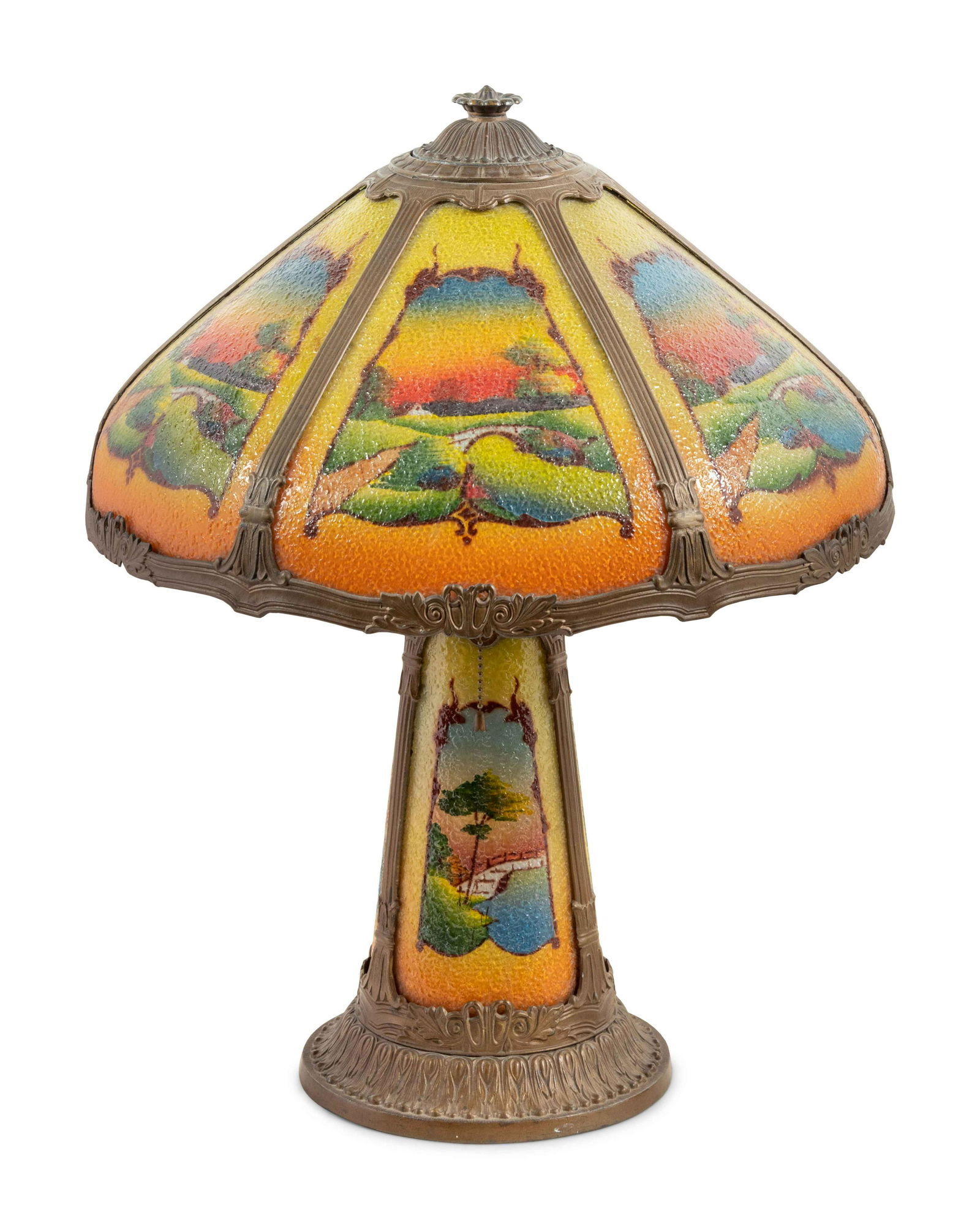 A Miller Reverse-Painted Lamp (1 of 6)