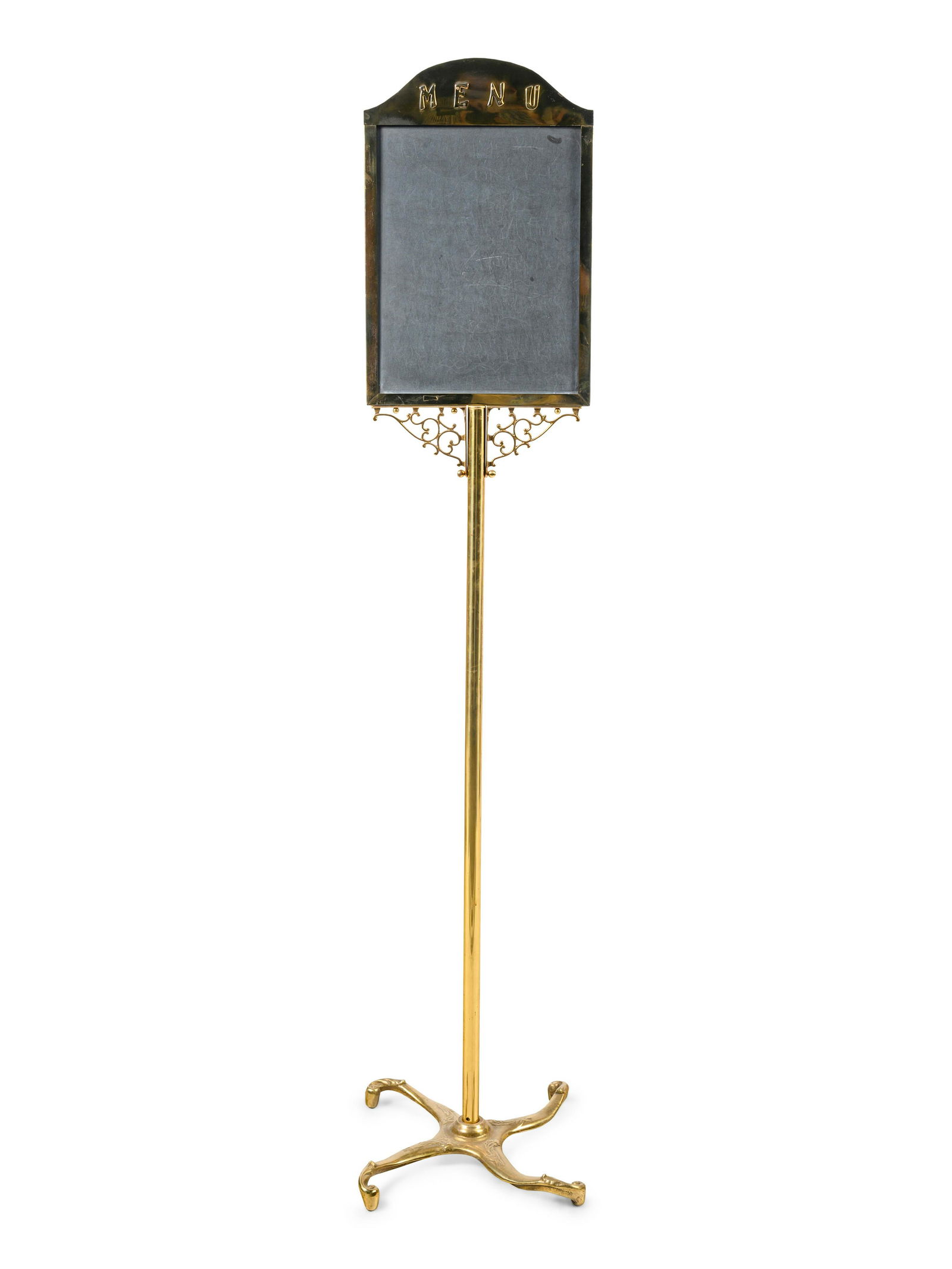 An American Cast Brass and Chalkboard Menu Stand (1 of 5)