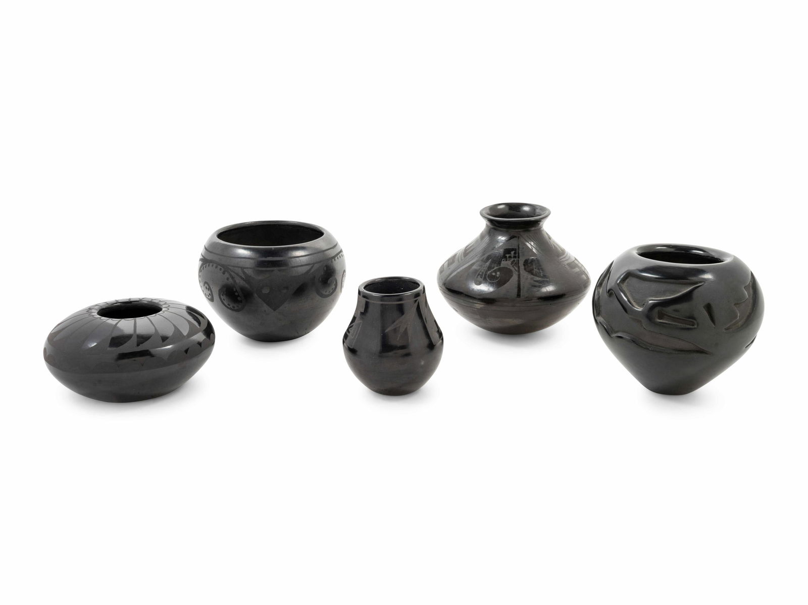 Five Blackware Pottery Vessels (1 of 7)