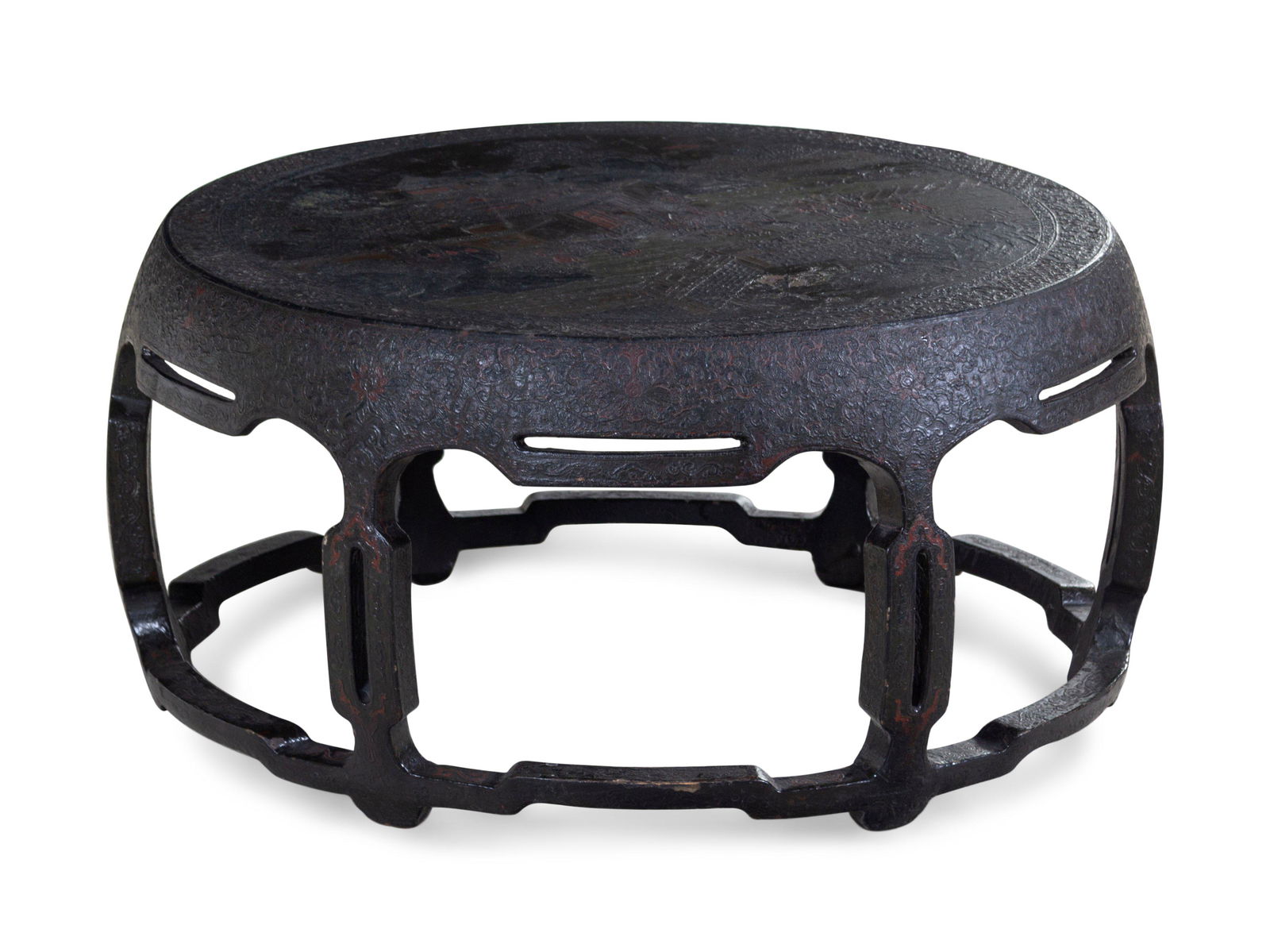 A Chinese Carved and Lacquered Low Table   (1 of 2)