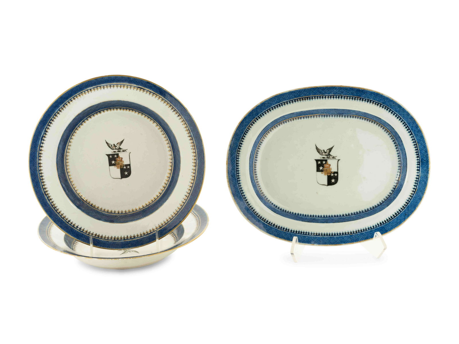 Three Chinese Export Porcelain Plates   (1 of 2)