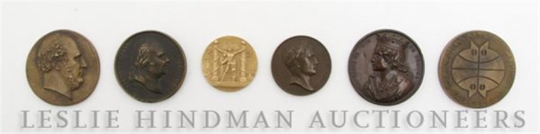 A Group of Six Bronze Medals,: A Group of Six Bronze Medals, consisting of Napoleon and Clotaire III, together with four others. Property from the Estate of Ernest Trova, St. Louis, Missouri