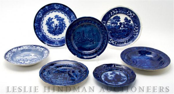 A Collection of English Transferware Articles, Dia: A Collection of English Transferware Articles, comprising five plates and two bowls, including examples by Spode, Doulton and Staffordshire; 7 items total. Diameter of largest 10 1/8 inches.