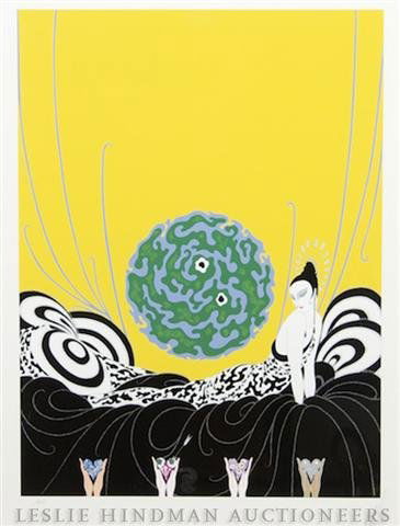 Erte (Romain de Tirtoff), (Russian, 1892-1990), Un: Erte (Romain de Tirtoff) (Russian, 1892-1990) Untitled serigraph AP, signed (lower right) 4 1/2 x 12 1/4 inches.