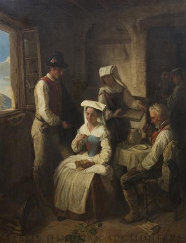 Luigi Zuccoli, (Italian, 1815-1876), Afternoon Ret