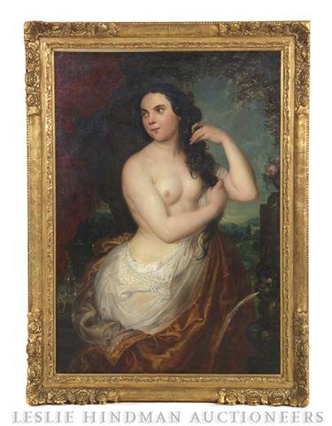Continental School, (18th Century), Portrait of a : Continental School (18th Century) Portrait of a Woman oil on canvas 32 x 46 inches.