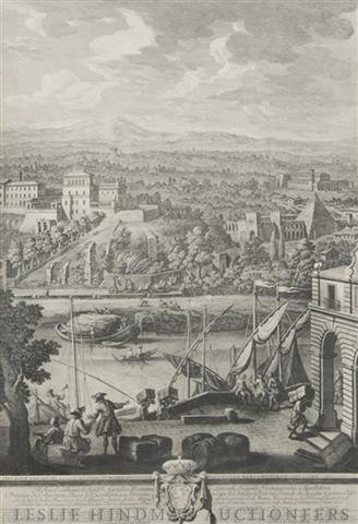 After Giovanni Battista Piranesi, (Italian, 1720-: After Giovanni Battista Piranesi (Italian, 1720-1778) La veduta della basilica di S. Paolo lithograph 35 1/2 x 24 inches.