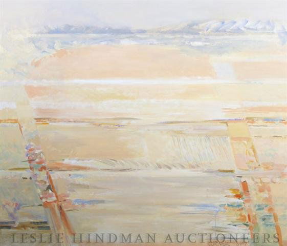 John Korner, 20th century,: John Korner 20th century acrylic on canvas signed and dated 84 (lower right) 50 x 42 inches. Bau-Xi Gallery, Vancouver, British Columbia (label on verso)