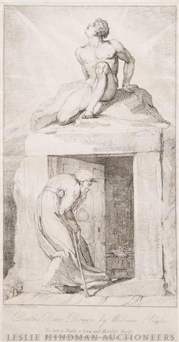 William Blake, (British, 1757-1827), Variant from: William Blake (British, 1757-1827) Variant from Blair's Grave, circa 1810 engraving 11 x 5 1/2 inches. Property from Robert Henry Adams Fine Art, Chicago, Illinois