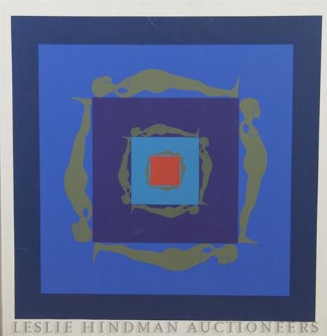 Ernest Trova, , From the falling man series: Ernest Trova From the falling man series lithograph signed and dated 1967 26 1/2 x 25 1/2 inches.