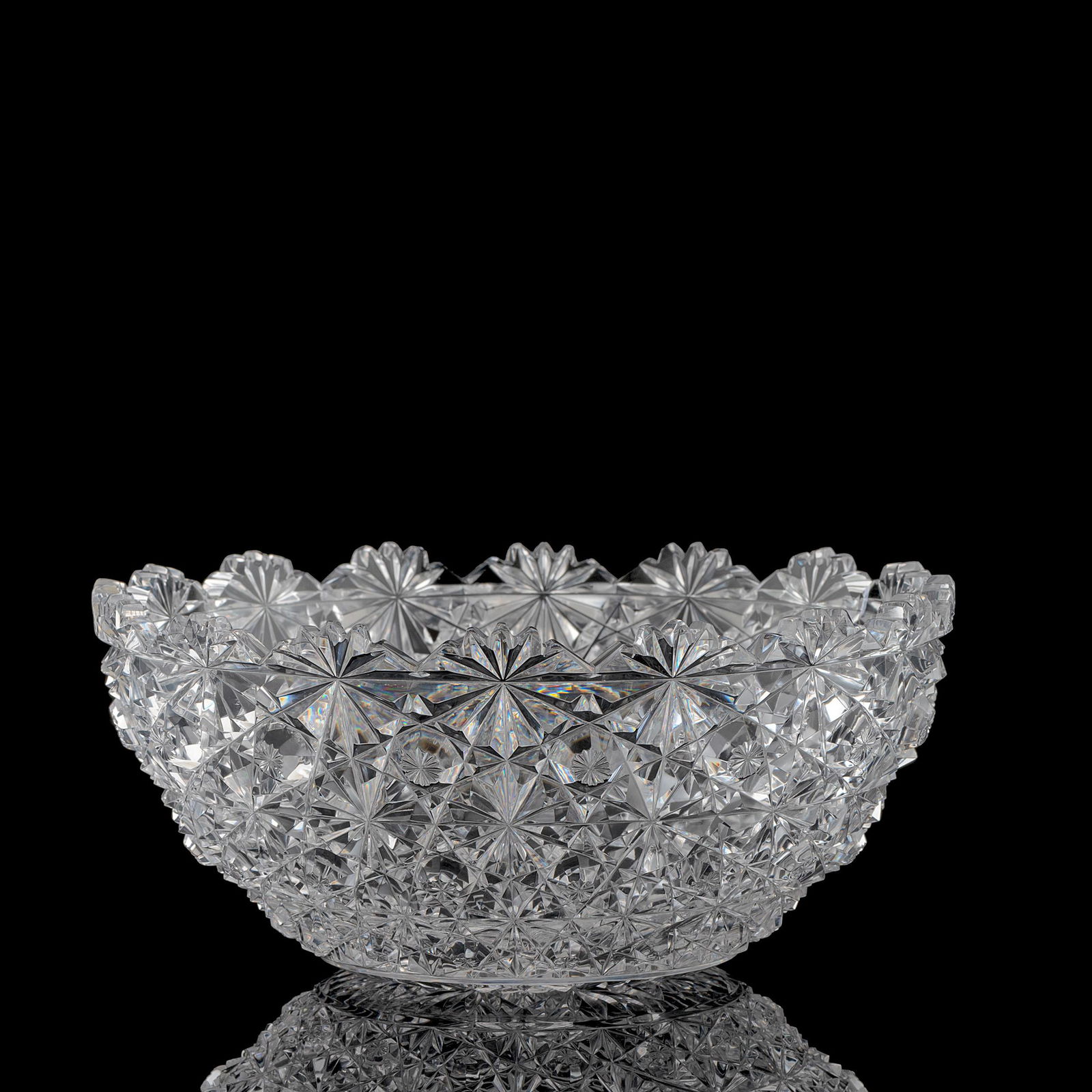 A Brilliant-Period Russian-Cut Glass Berry Bowl with a (1 of 3)