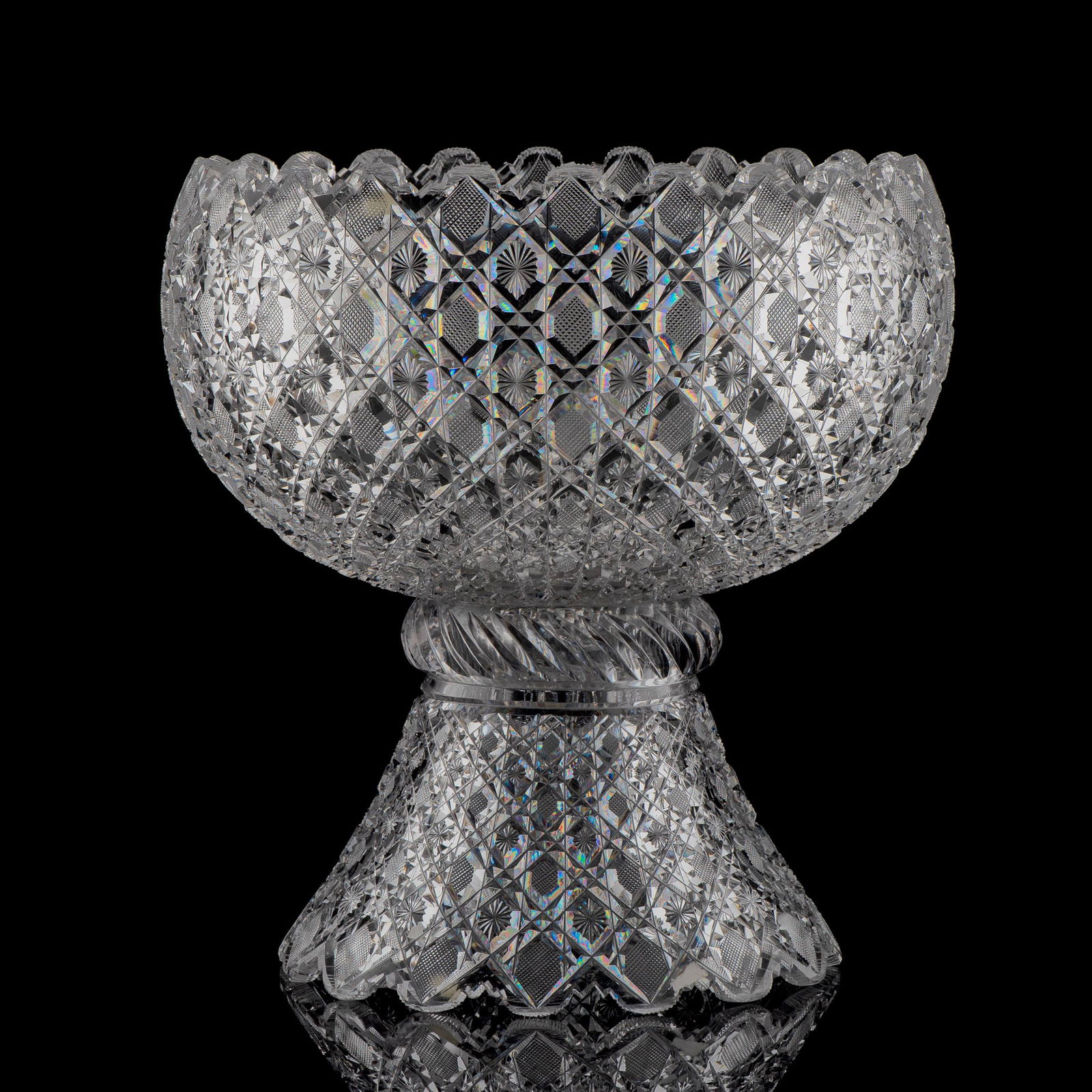 A Brilliant-Period "Harvard" Cut Glass Punch Bowl and (1 of 3)