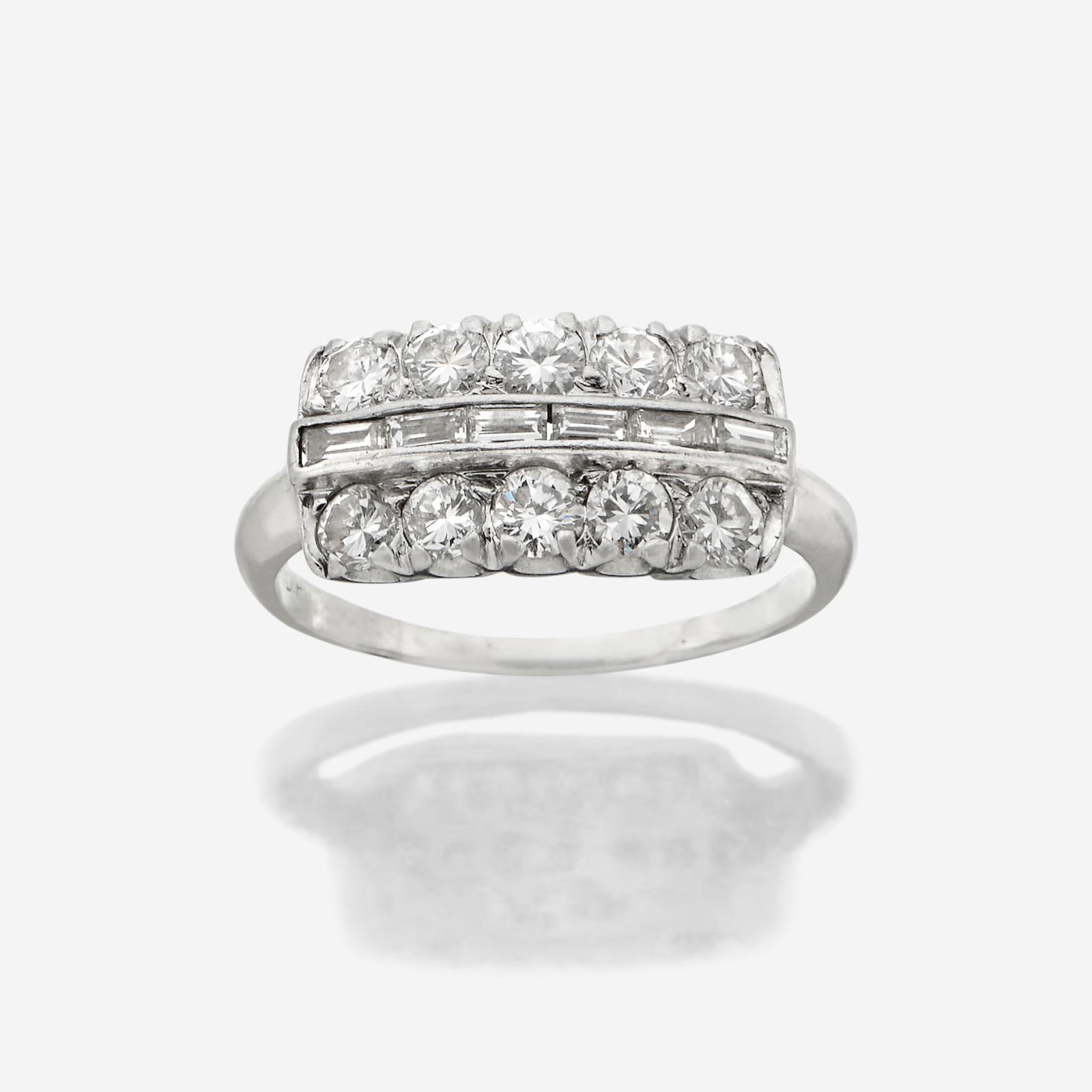 A platinum and diamond ring (1 of 2)