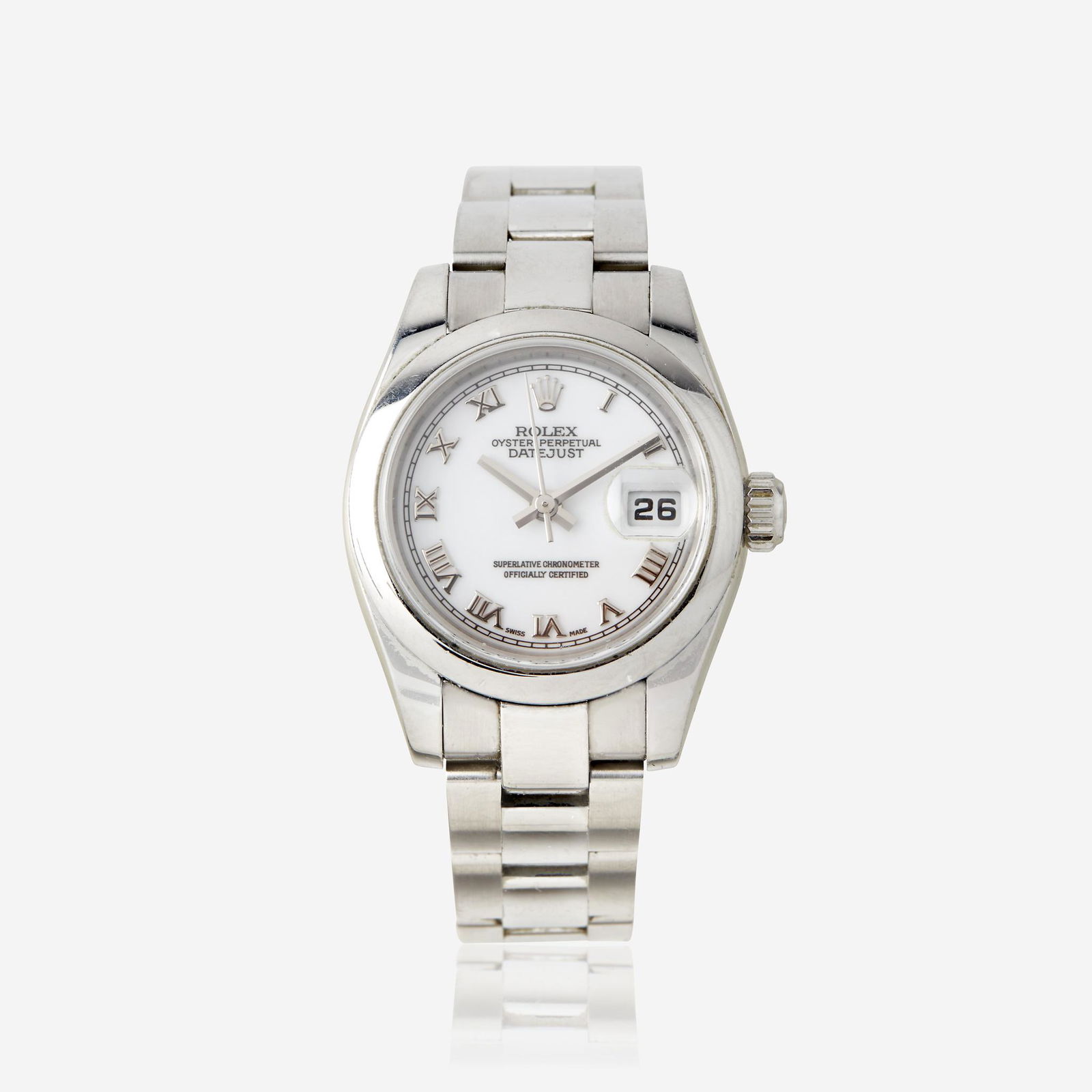 A lady's stainless steel automatic, bracelet wristwatch (1 of 1)