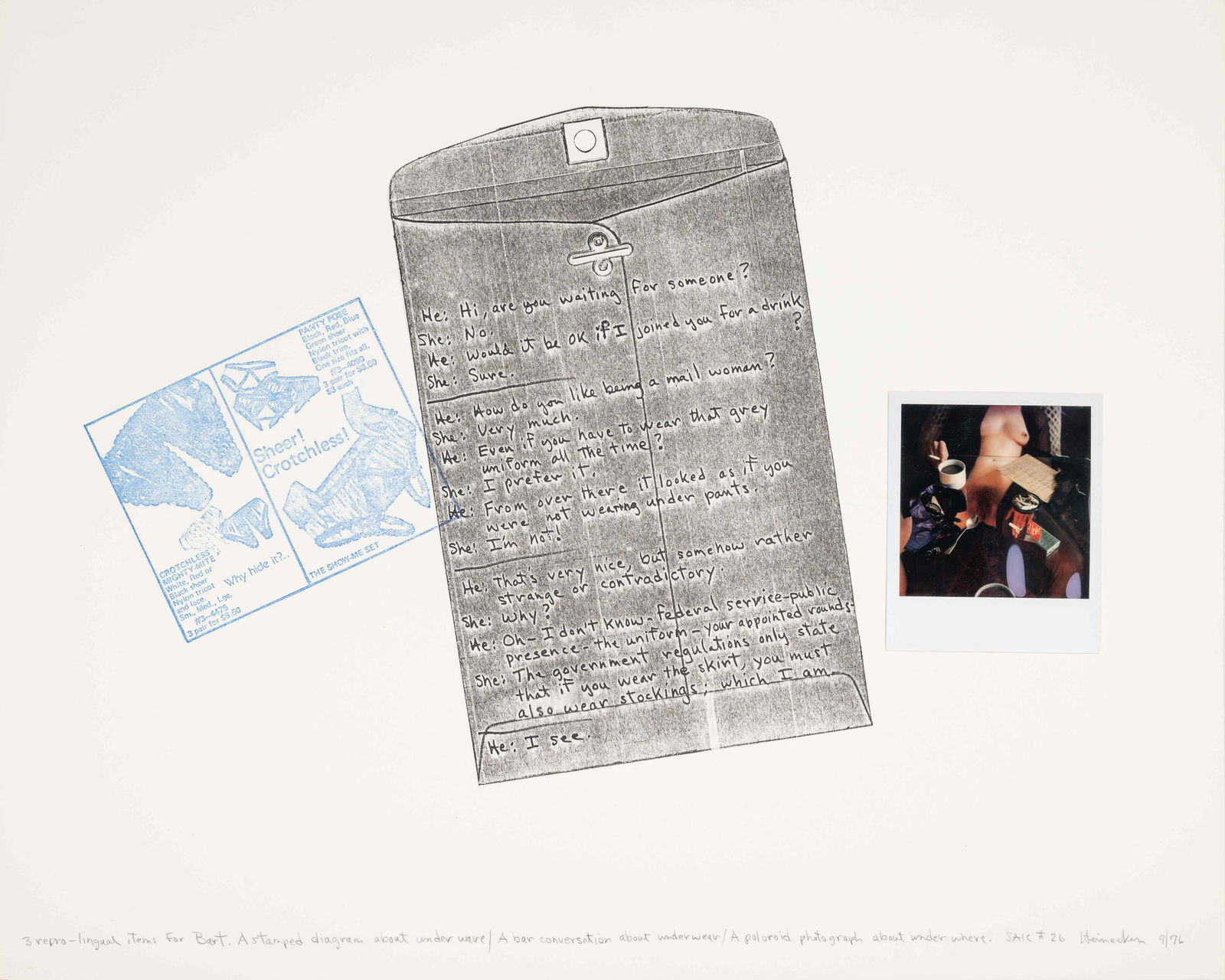 Robert Heinecken (American, 1931-2006) 3 repro-lingual (1 of 3)