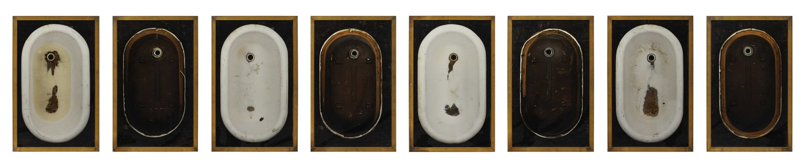 Pascal Kern (French, b. 1952 Culture, 1990: Pascal Kern (French, b. 1952 Culture, 1990 cibachrome and rusted steel each bearing artist label and inscriptions (frame verso) 8 panels, 41 3/4 x 26 inches (each). Property from the Ginny L. Williams