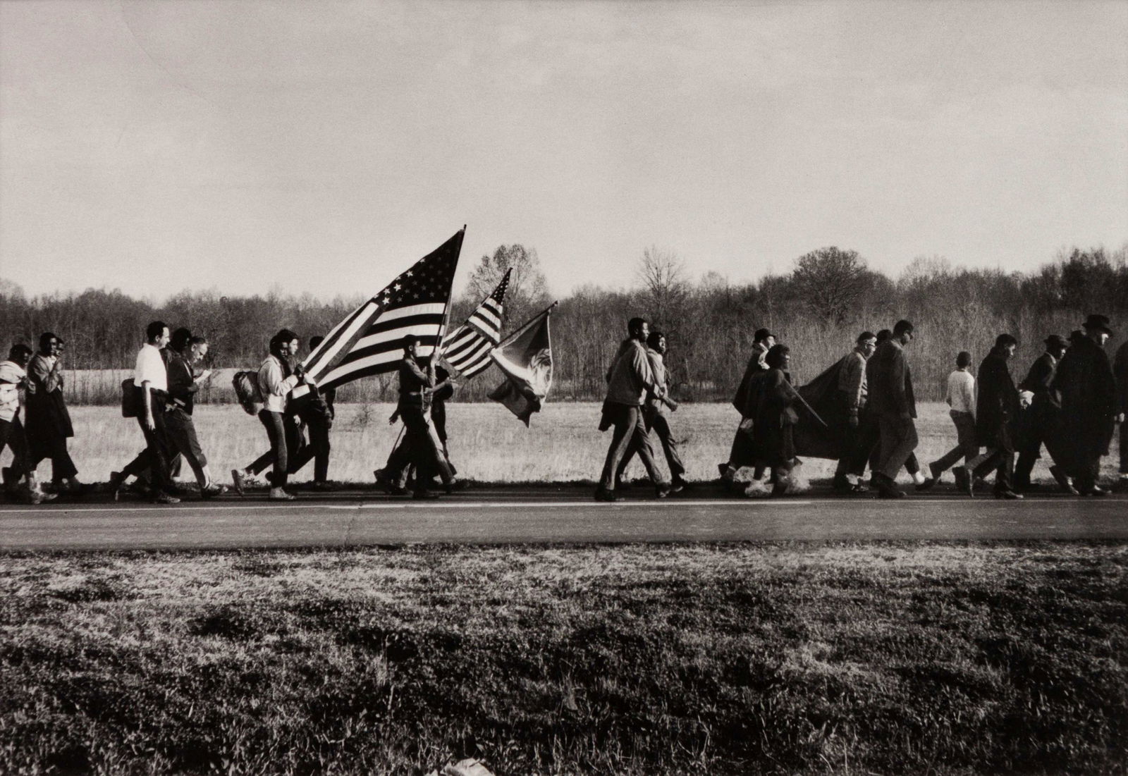 Steve Schapiro (American, b. 1934) On the Road, Selma: Steve Schapiro (American, b. 1934) On the Road, Selma March, 1965 gelatin silver print signed, dated, titled, and numbered 11/25 16 x 20 inches. Property from the Ginny L. Williams Collection, Denver,