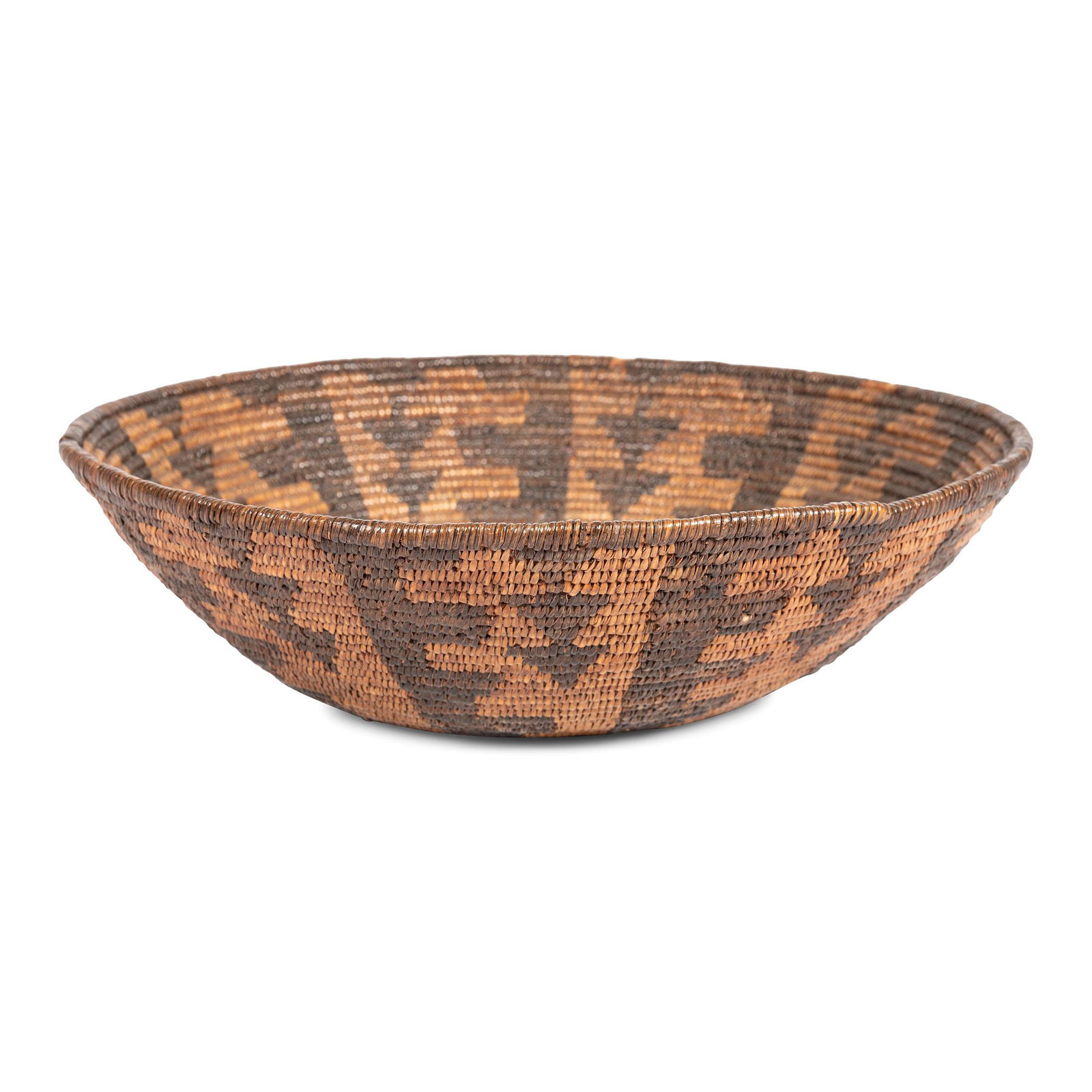 Apache Basketry Tray height 3 inches x diameter 10 1/4 (1 of 3)