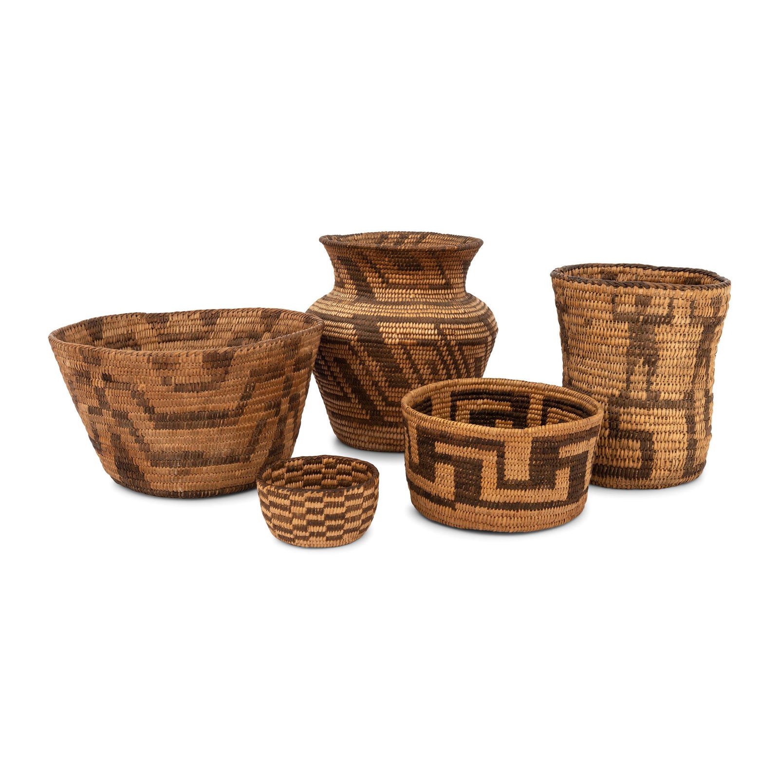 Akimel O'odham Baskets   largest height 7 1/2 (1 of 5)