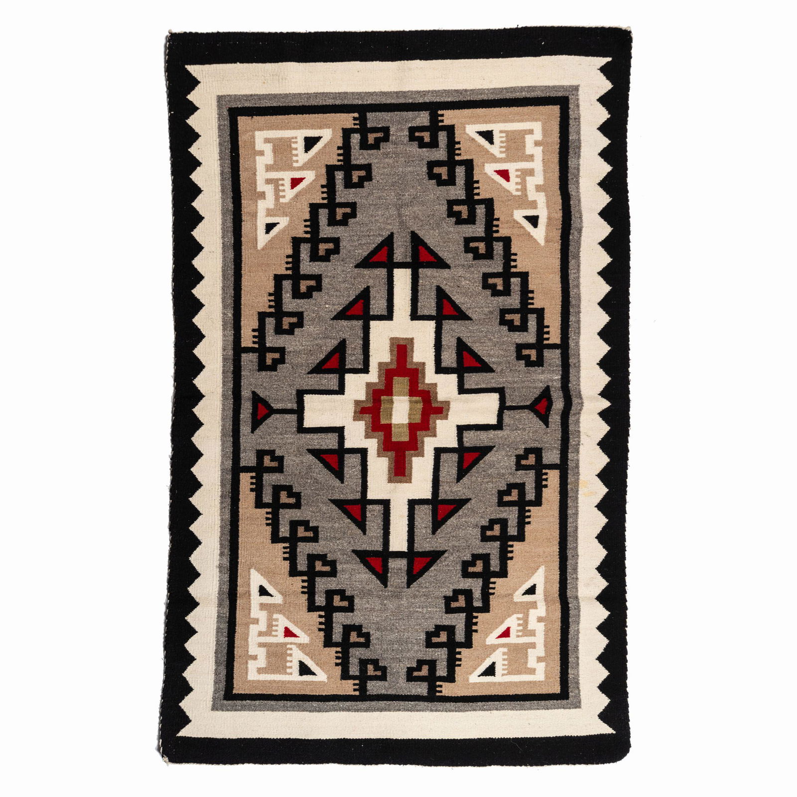 Navajo Two Grey Hills Weaving / Rug 46 x 74 inches (1 of 2)