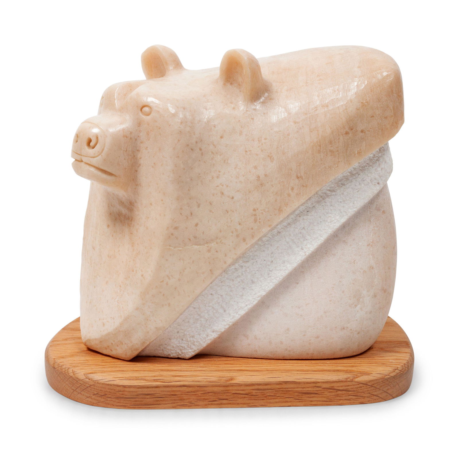 Victor Vigil (Jemez, 20th century) Alabaster Bear, 2009 (1 of 2)