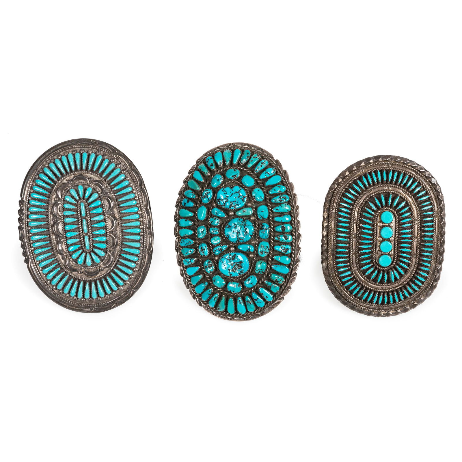 Navajo and Zuni Silver and Petit Point Turquoise (1 of 2)