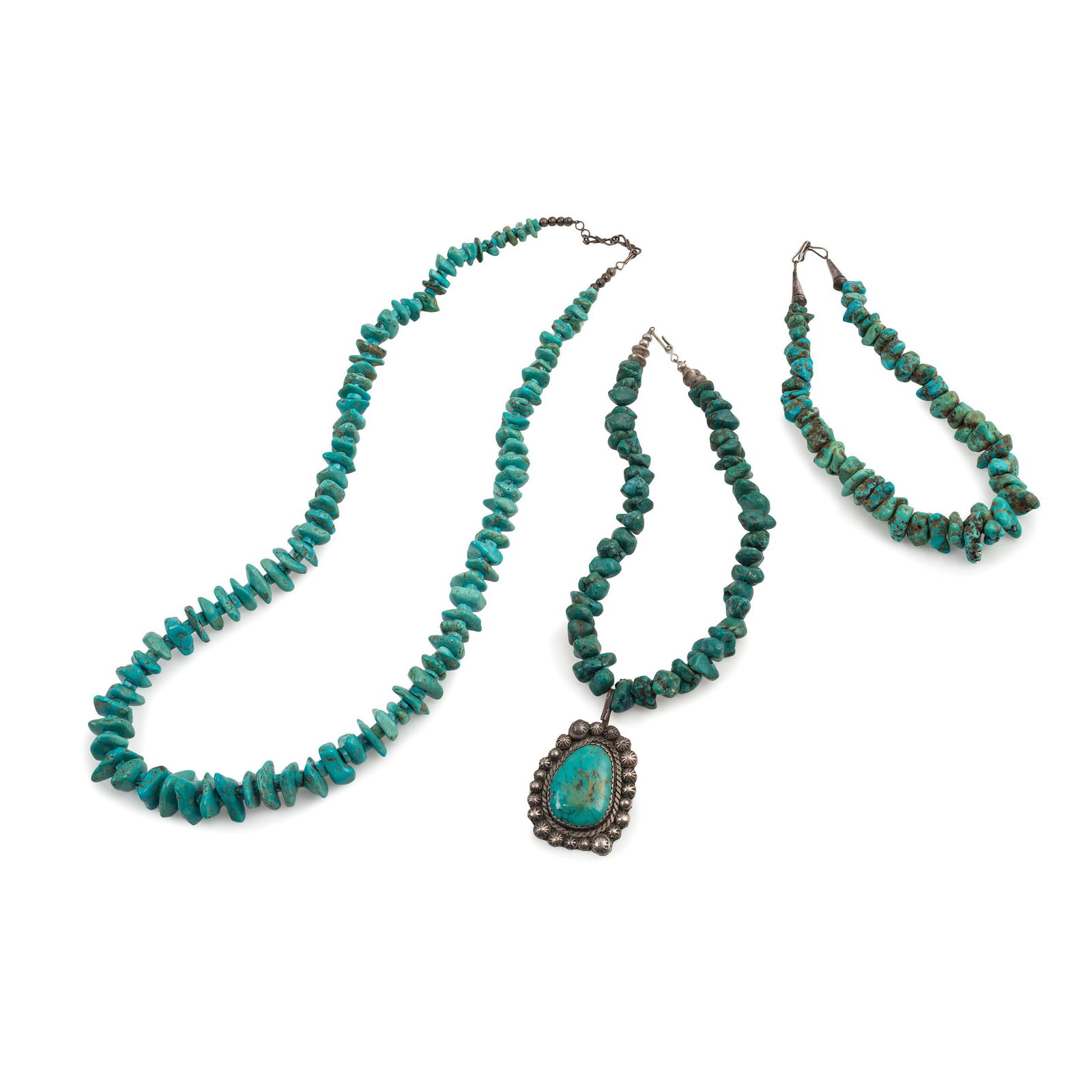 Southwestern-Style Turquoise Nugget Necklaces (1 of 2)