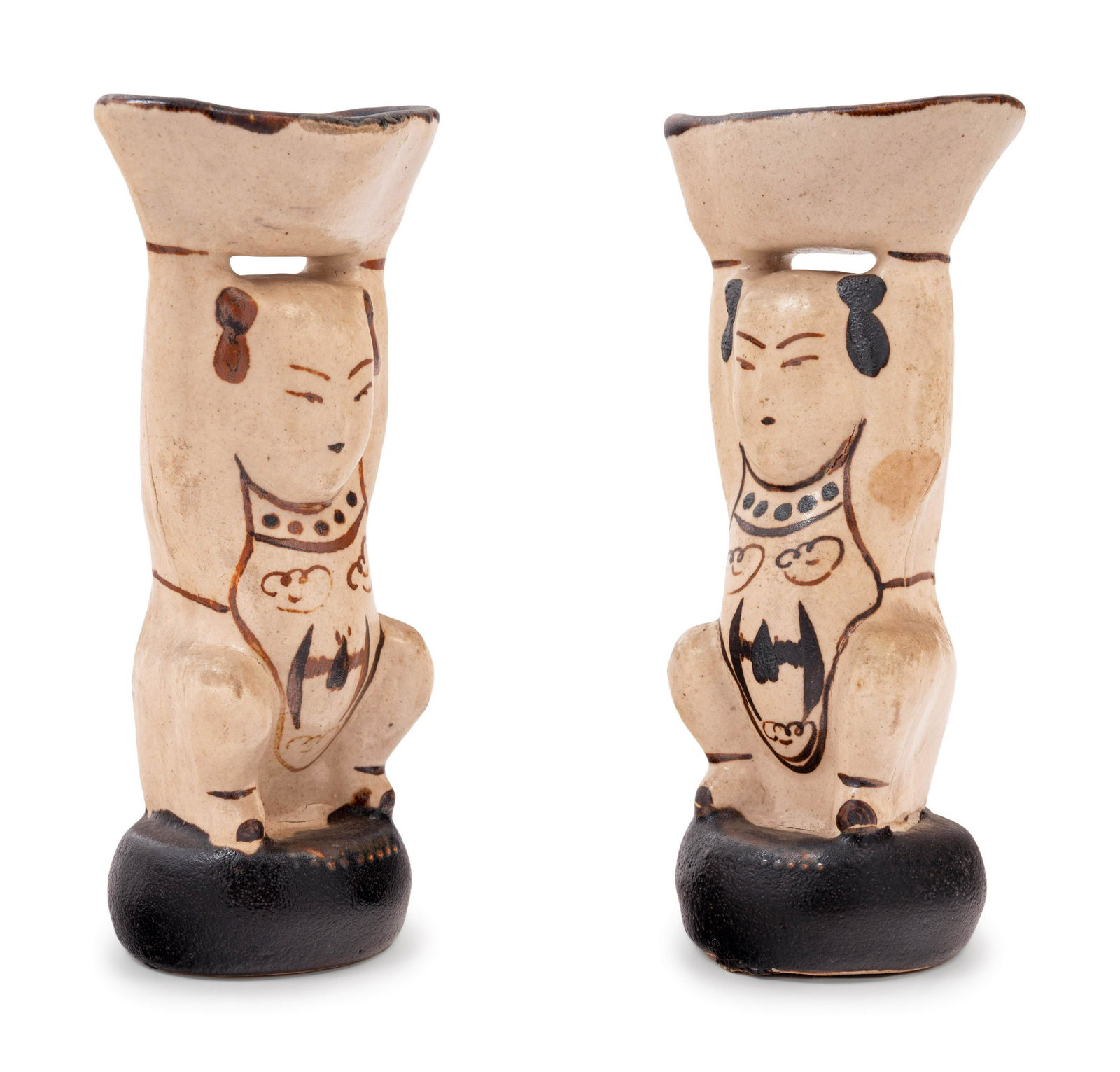 A Pair of Chinese Cizhou Style Porcelain Figural-Form (1 of 4)