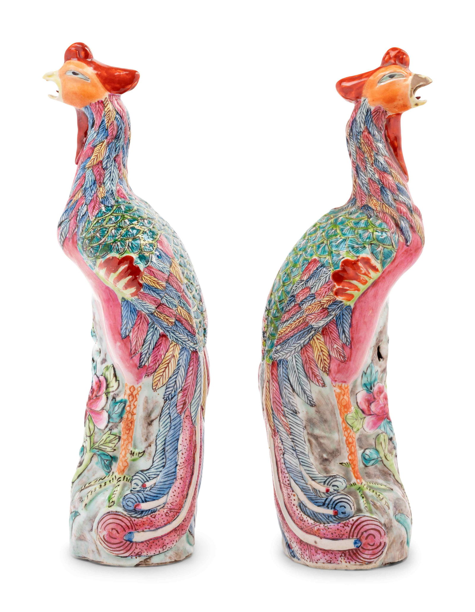 A Pair of Chinese Export Famille Rose Porcelain Figures (1 of 4)