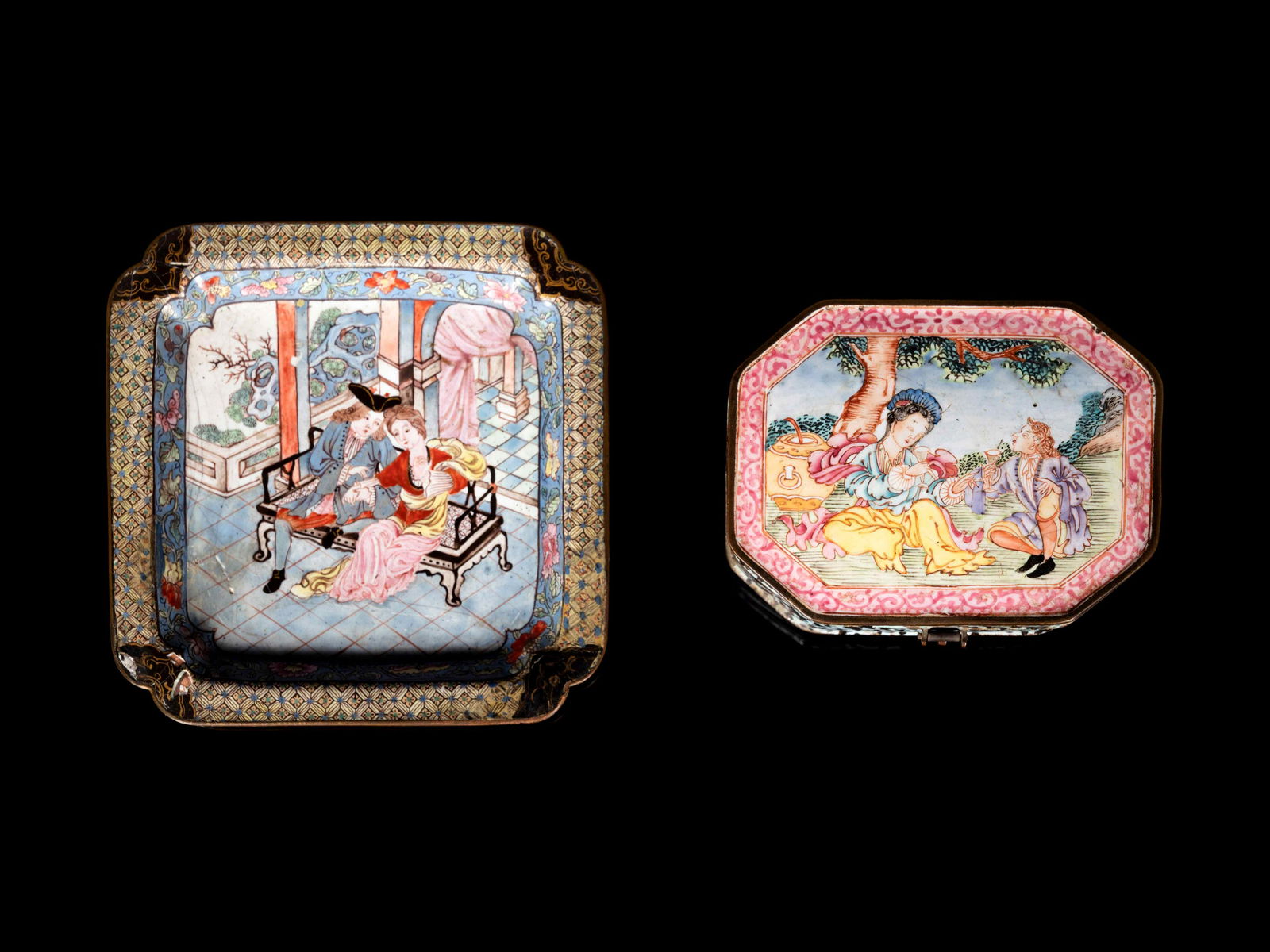 Two Chinese Canton Enamel on Copper Articles (1 of 3)