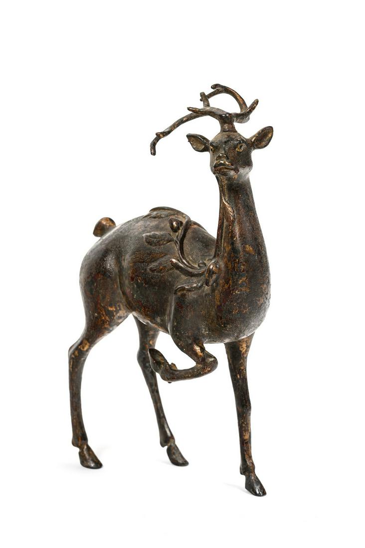 A Chinese Bronze Figure of a Deer (1 of 3)