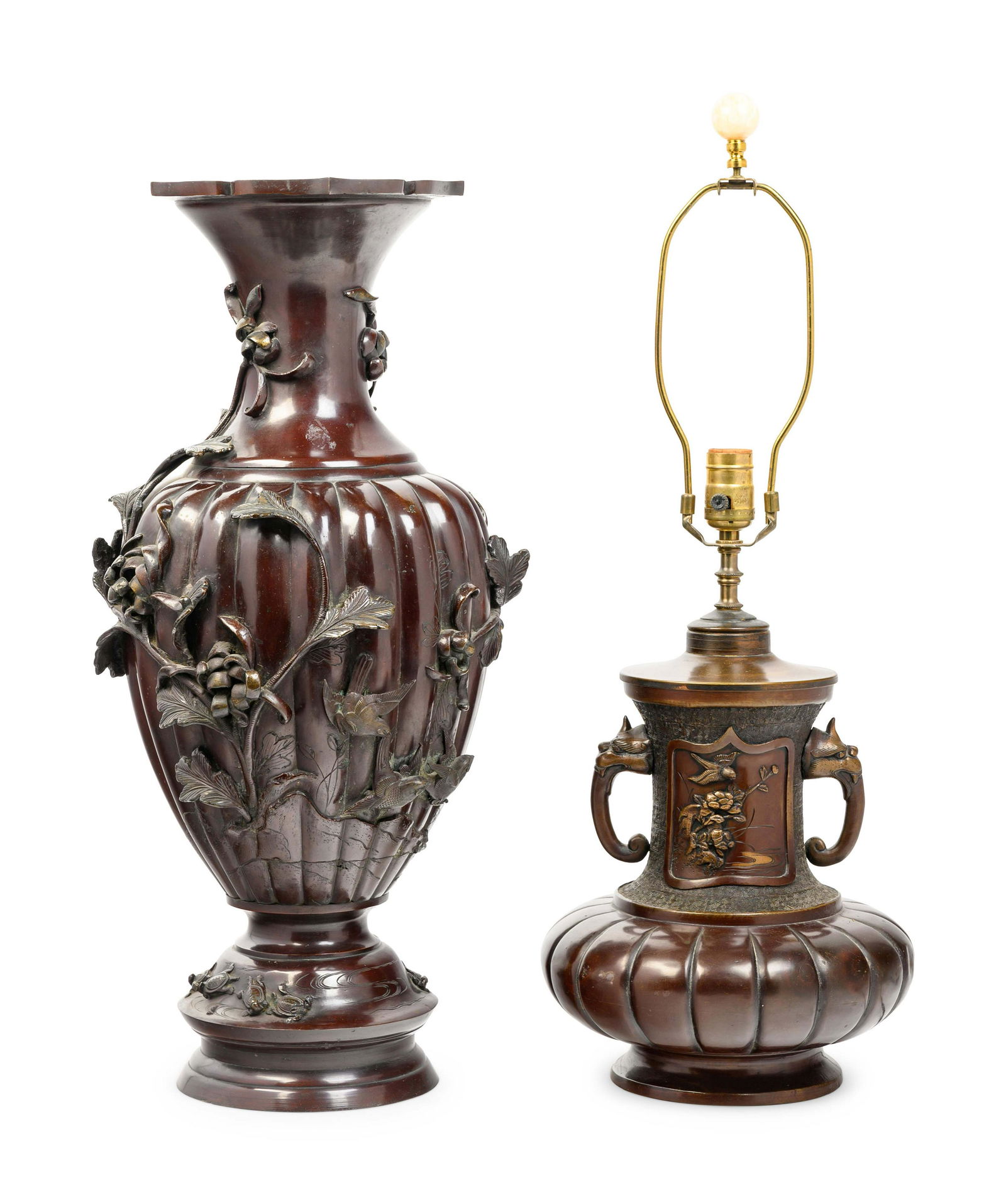 Five Japanese Mixed-Metal Vases (1 of 6)