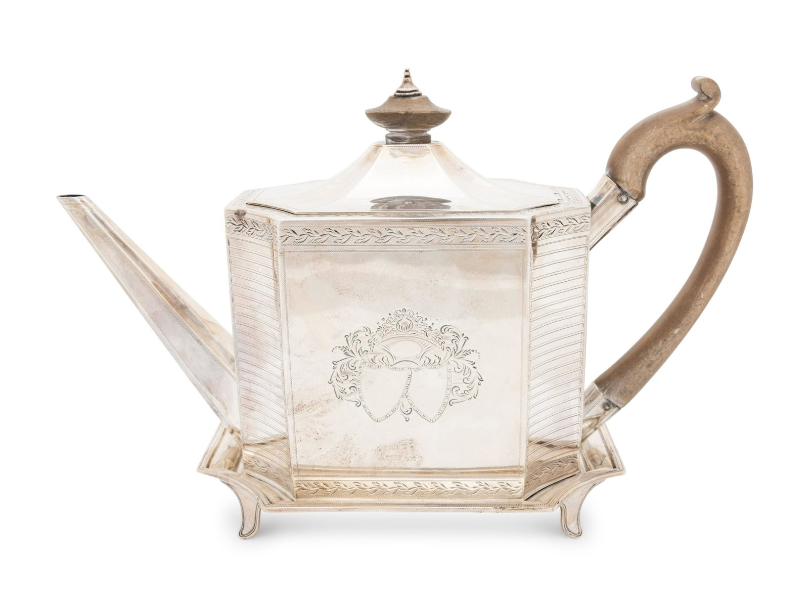 An English George III Silver Teapot and Stand (1 of 5)
